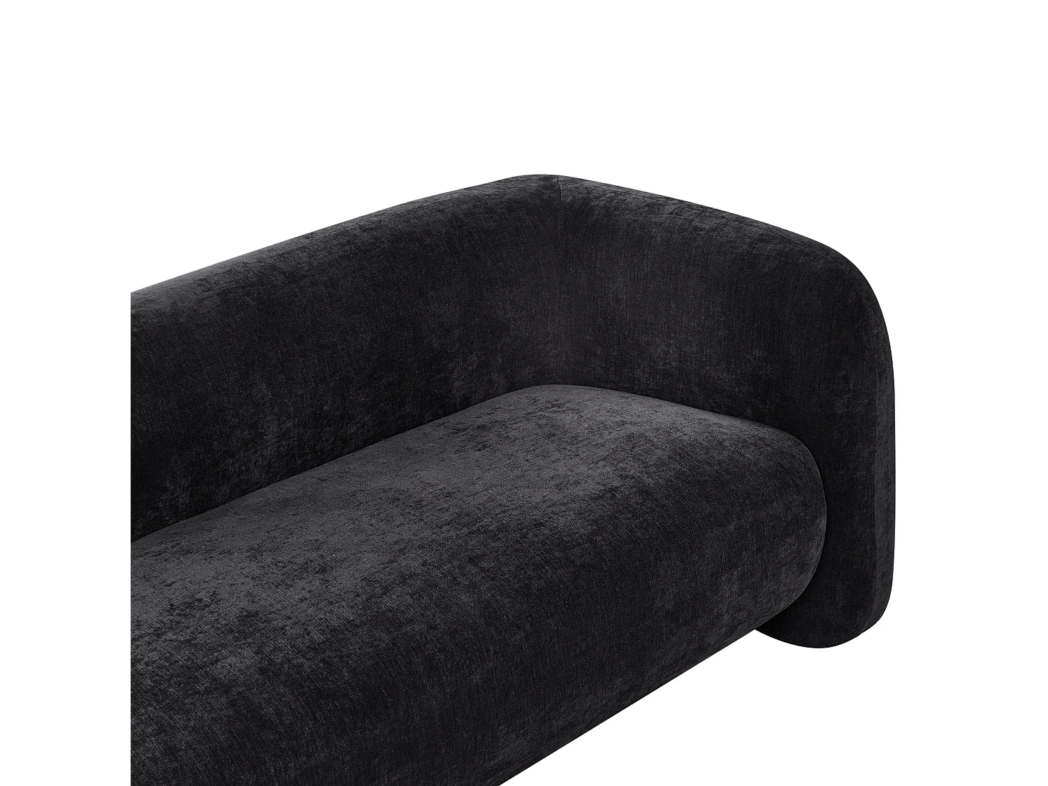 Canapé 3 places LEIREN Tissu Noir