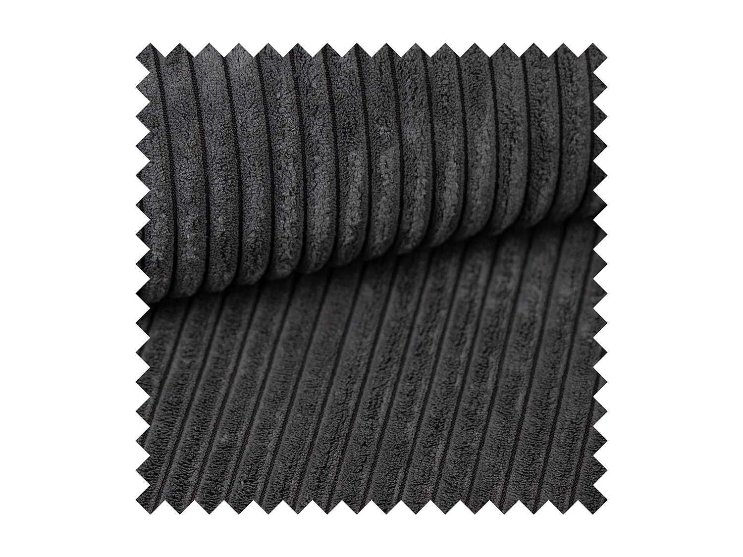 Canapé d’ convertible en velours côtelé avec coffre – gris foncé – droit – FARESE NEW