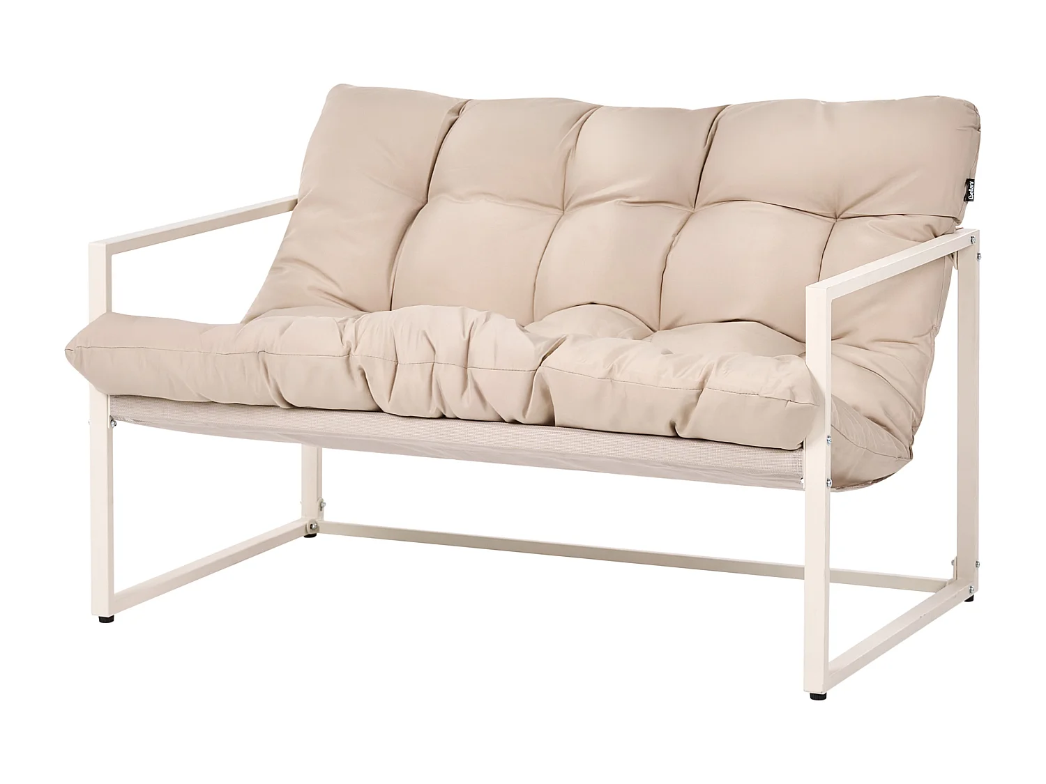 Ensemble de salon de jardin avec table 4 places GARDA Métal Beige