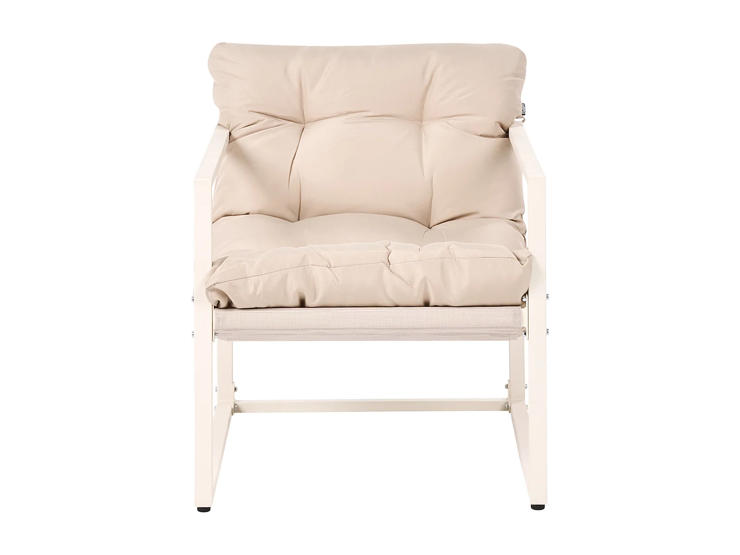 Ensemble de salon de jardin avec table 4 places GARDA Métal Beige