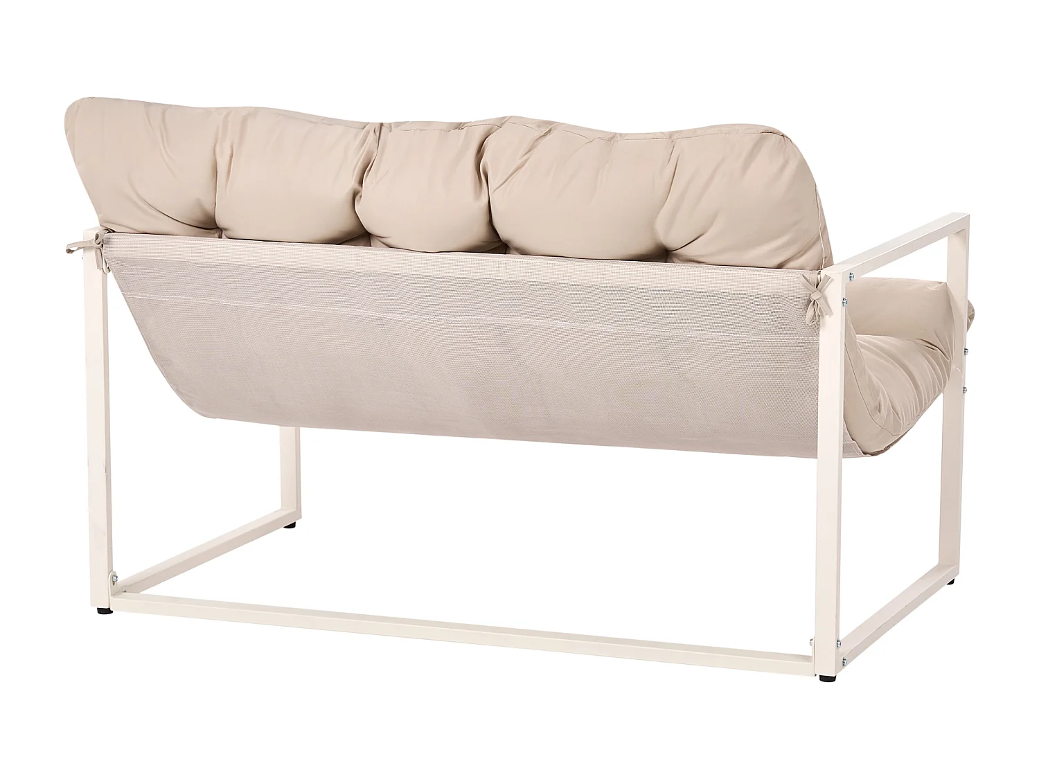 Ensemble de salon de jardin avec table 4 places GARDA Métal Beige