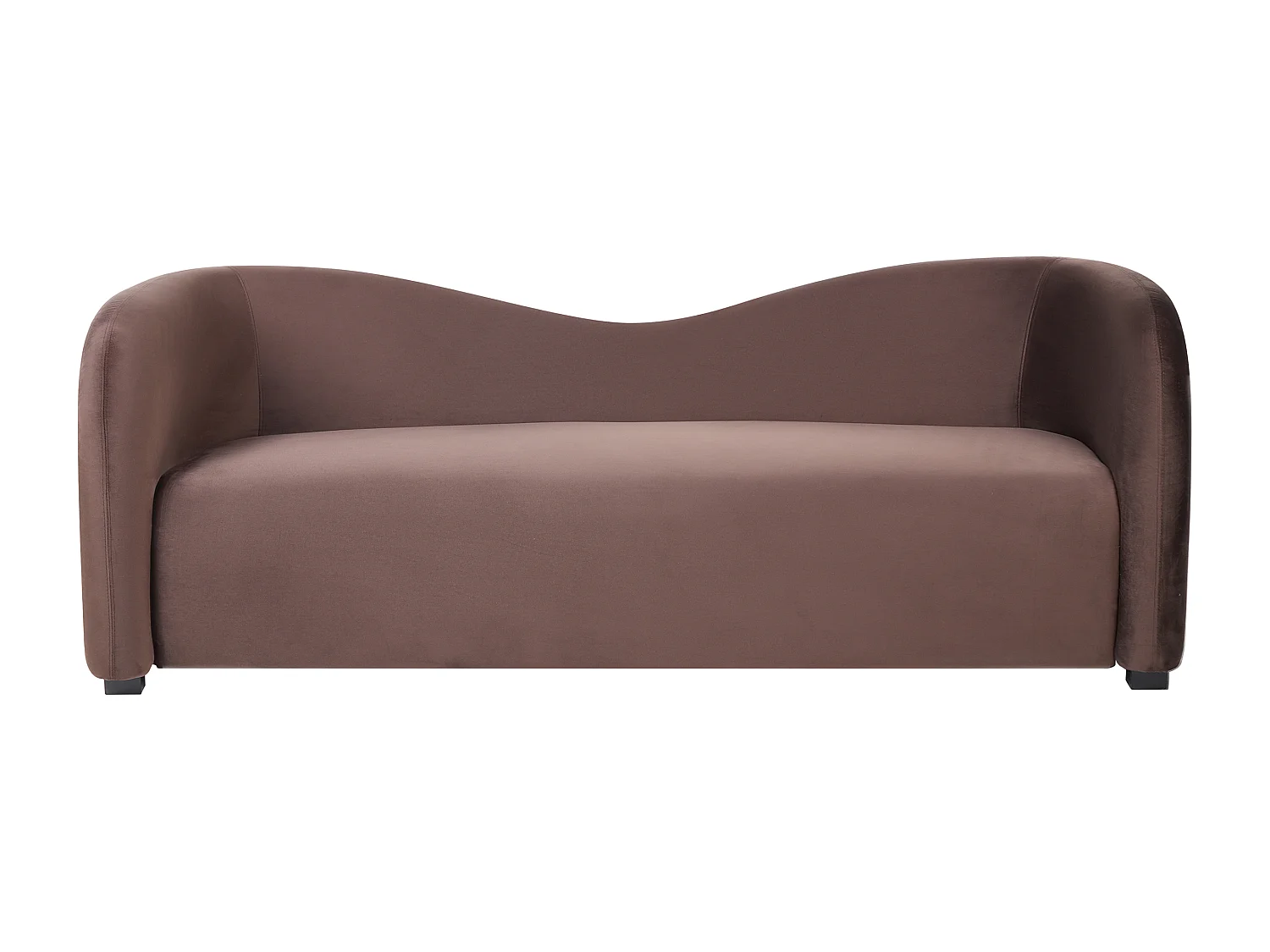 Canapé 3 places VELTADA Velours Marron foncé