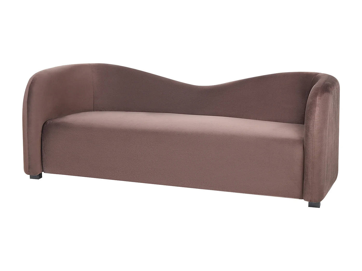 Canapé 3 places VELTADA Velours Marron foncé