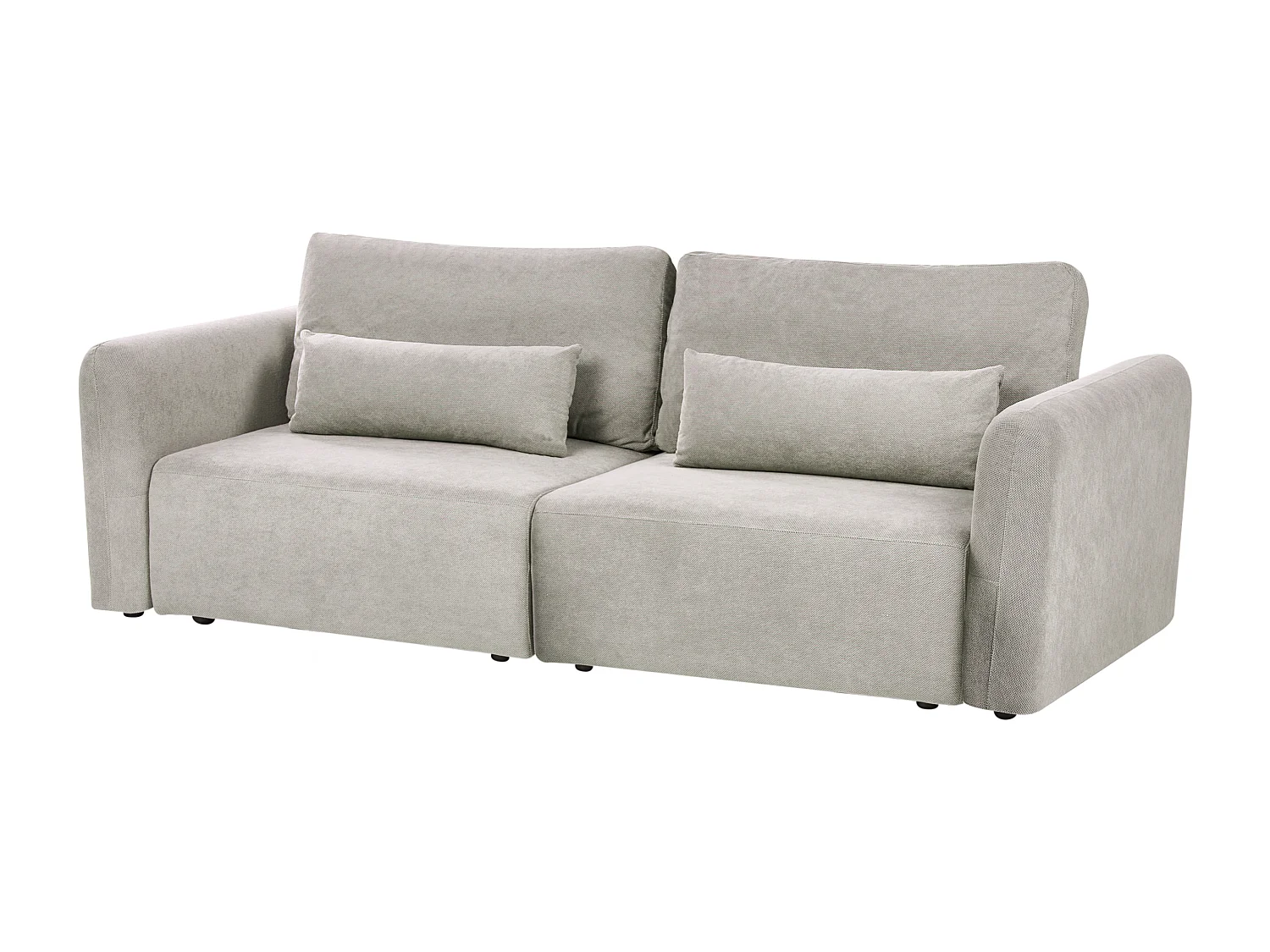Canapé-lit 3 places VAXHOLM Tissu Gris avec rangement