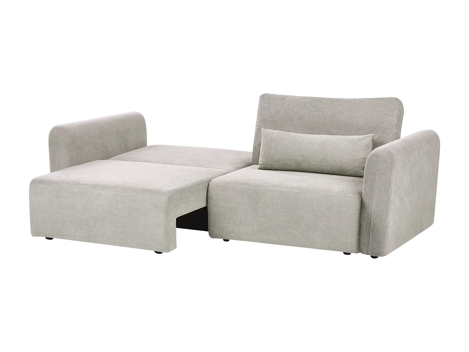 Canapé-lit 3 places VAXHOLM Tissu Gris avec rangement