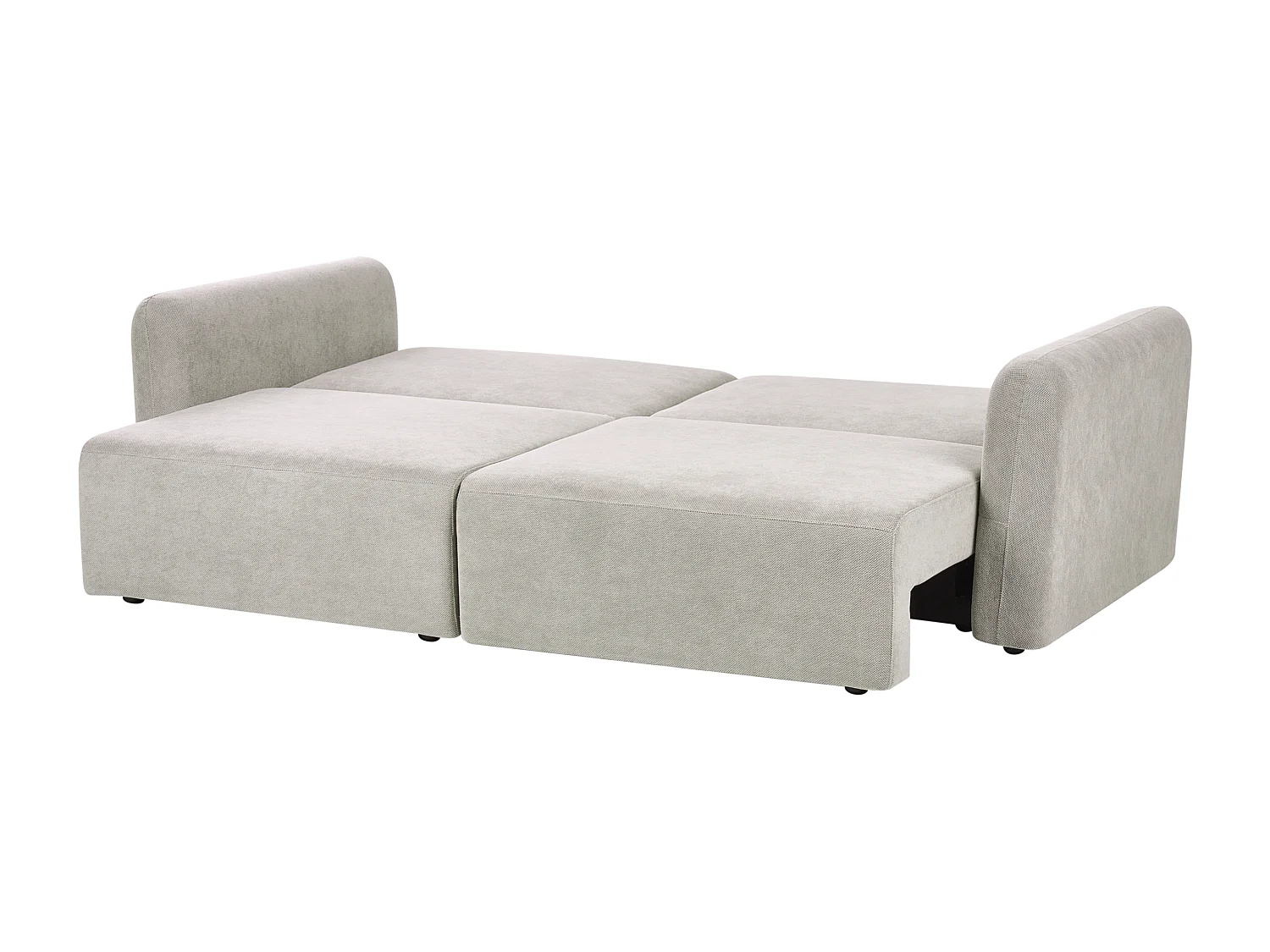 Canapé-lit 3 places VAXHOLM Tissu Gris avec rangement