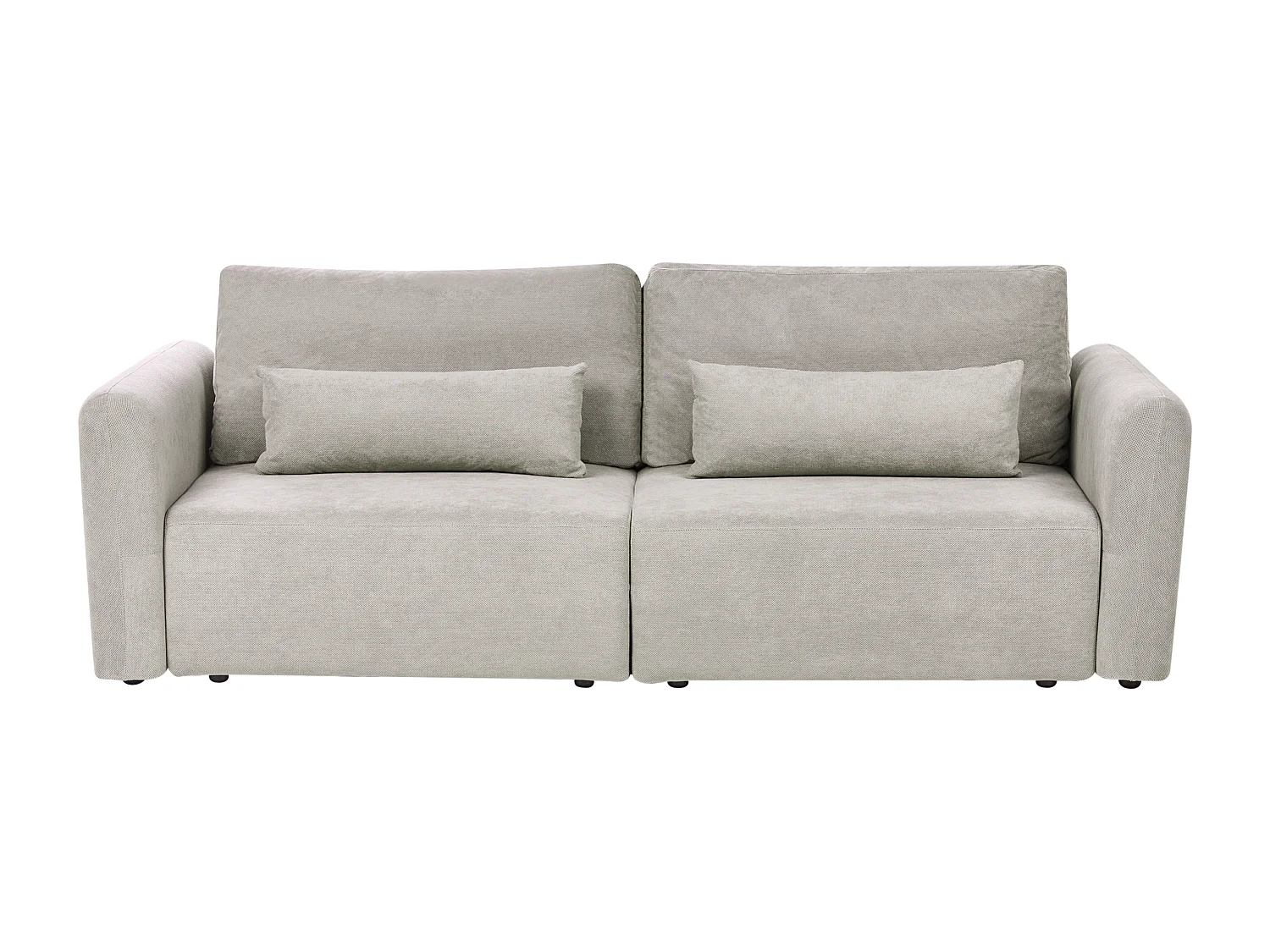 Canapé-lit 3 places VAXHOLM Tissu Gris avec rangement