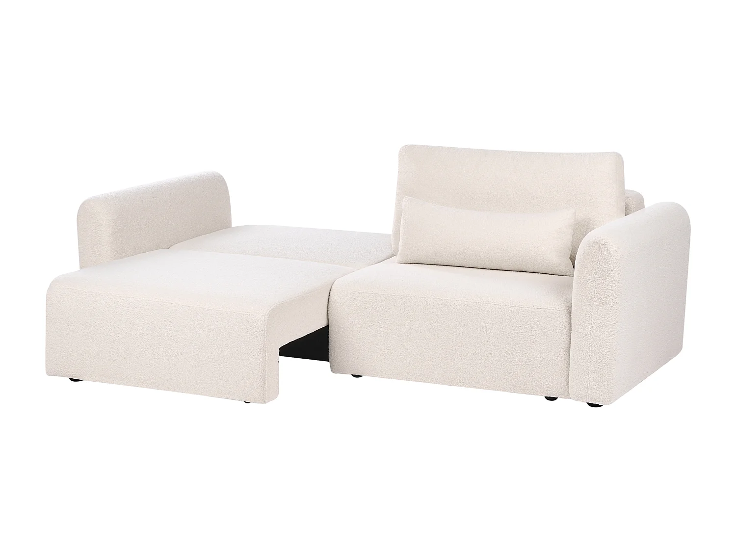 Canapé-lit 3 places VAXHOLM Bouclé Beige clair avec rangement