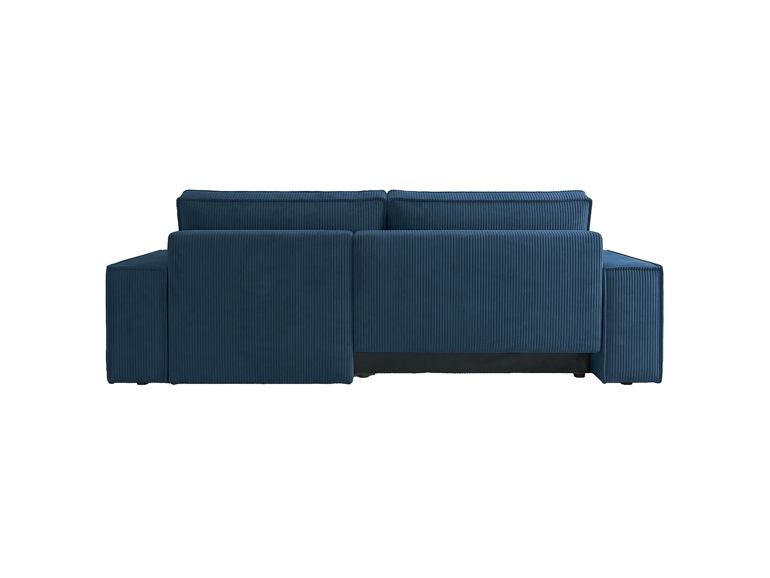 Ecksofa mit Schlaffunktion und Stauraum – Dunkelblau – rechts – Farese