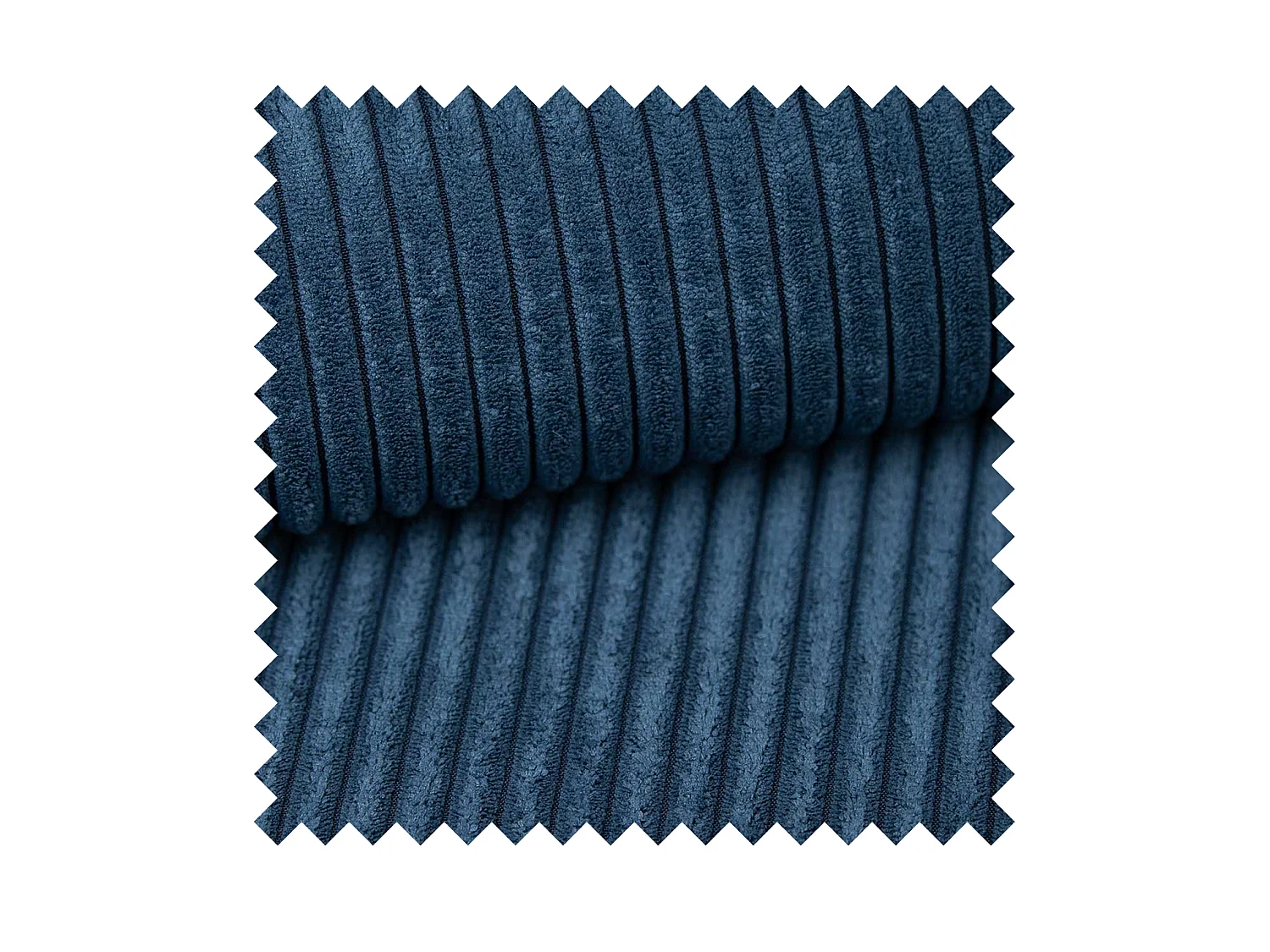 Canapé d’ convertible en velours côtelé avec coffre – bleu marine – droit – FARESE NEW