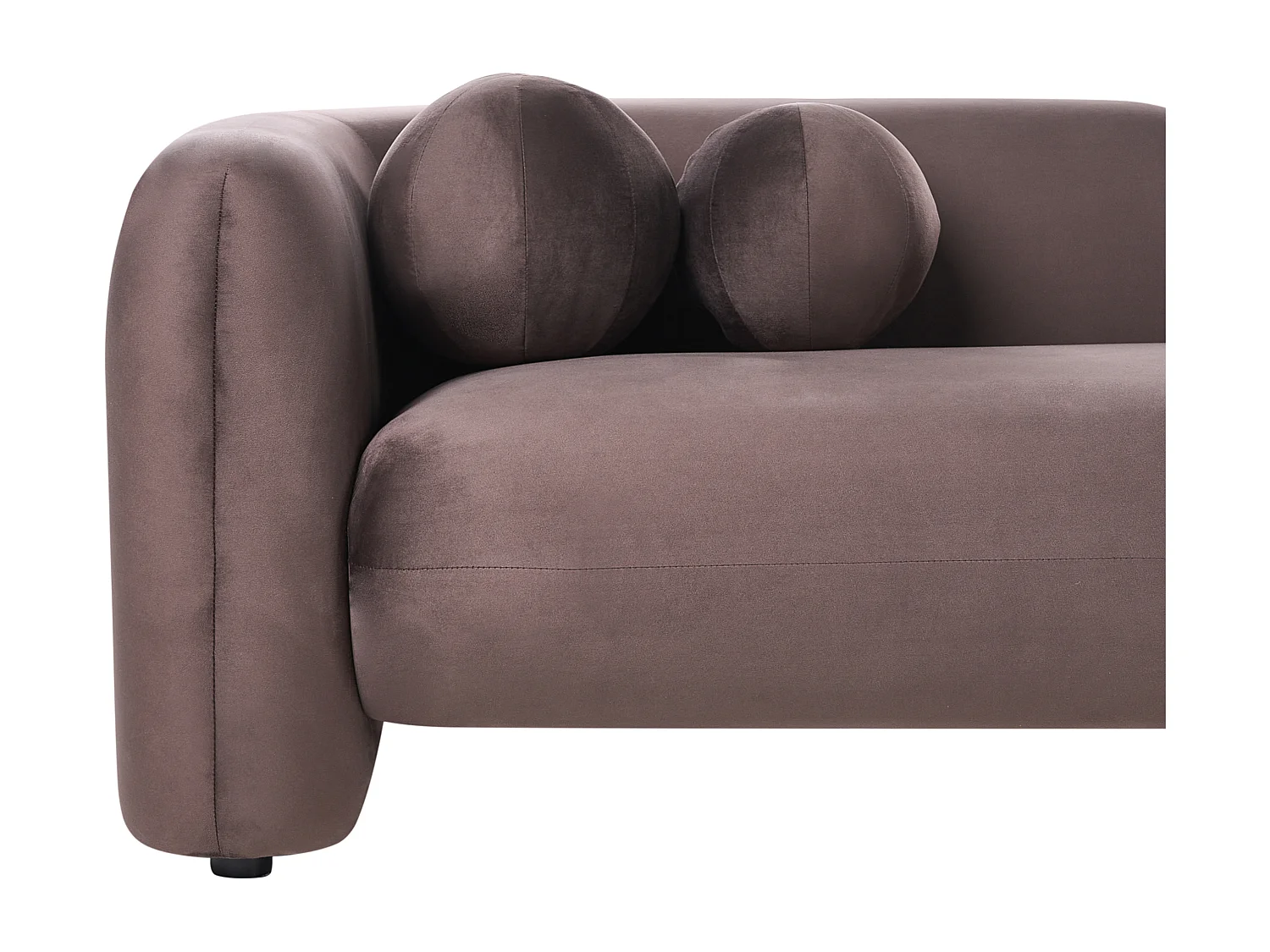 Canapé 3 places LEIREN Velours Marron foncé