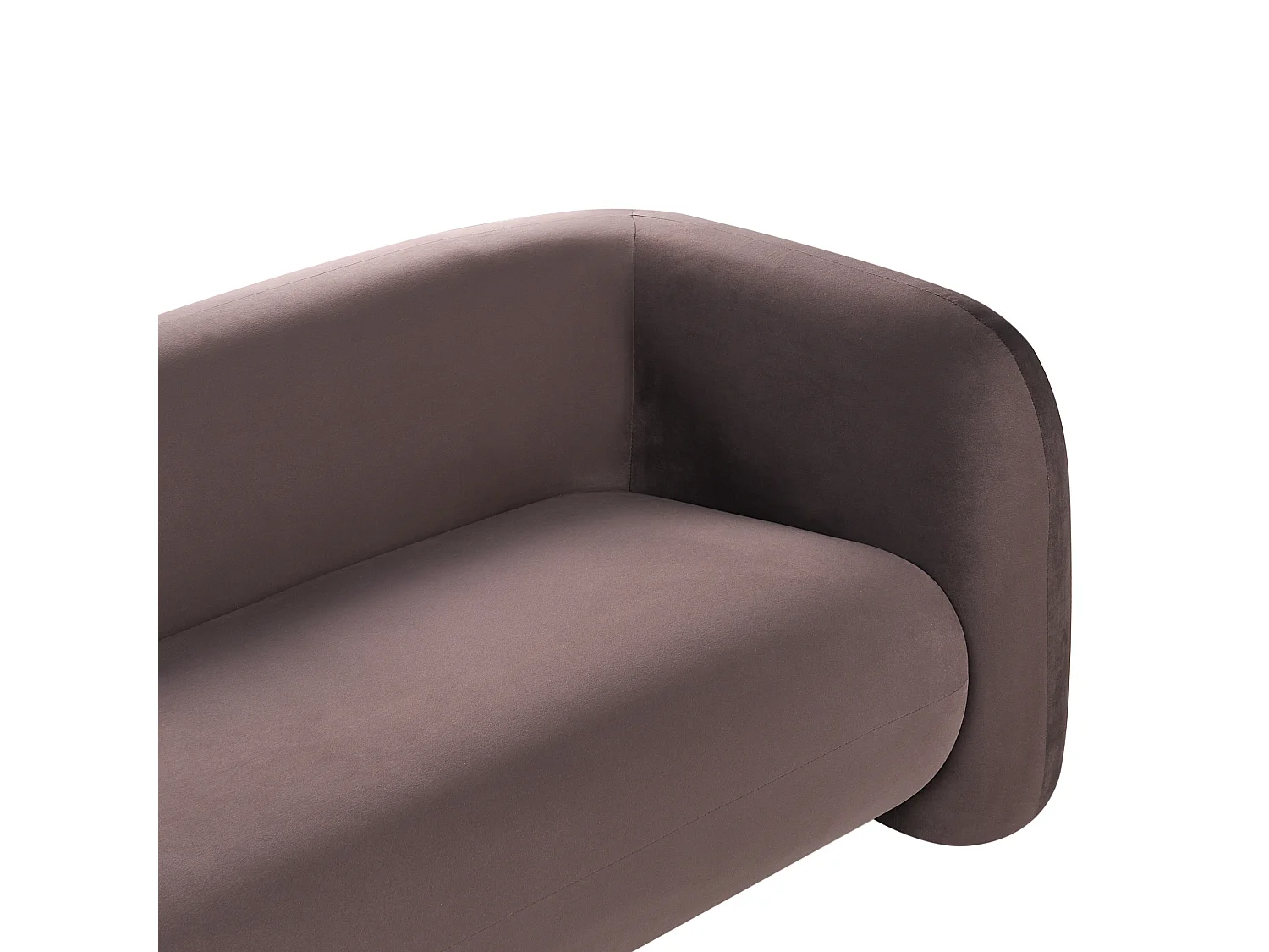 Canapé 3 places LEIREN Velours Marron foncé