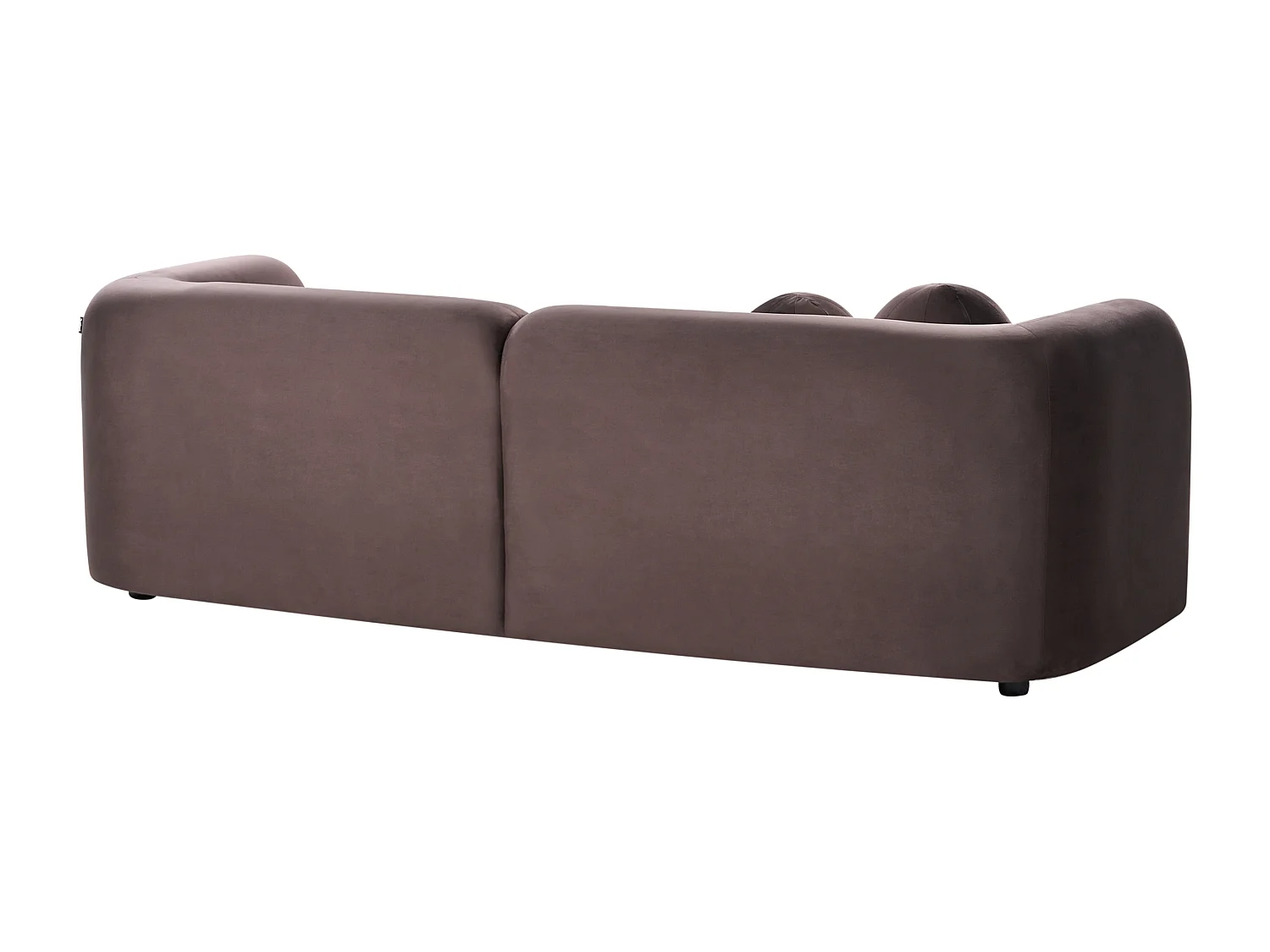 Canapé 3 places LEIREN Velours Marron foncé