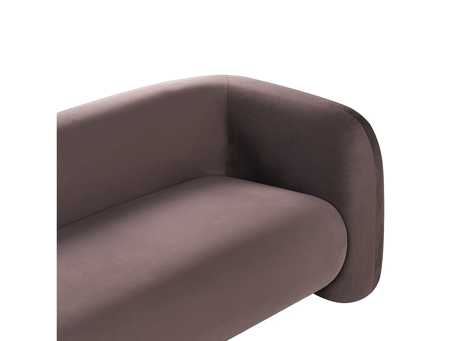 Canapé 3 places LEIREN Velours Marron foncé