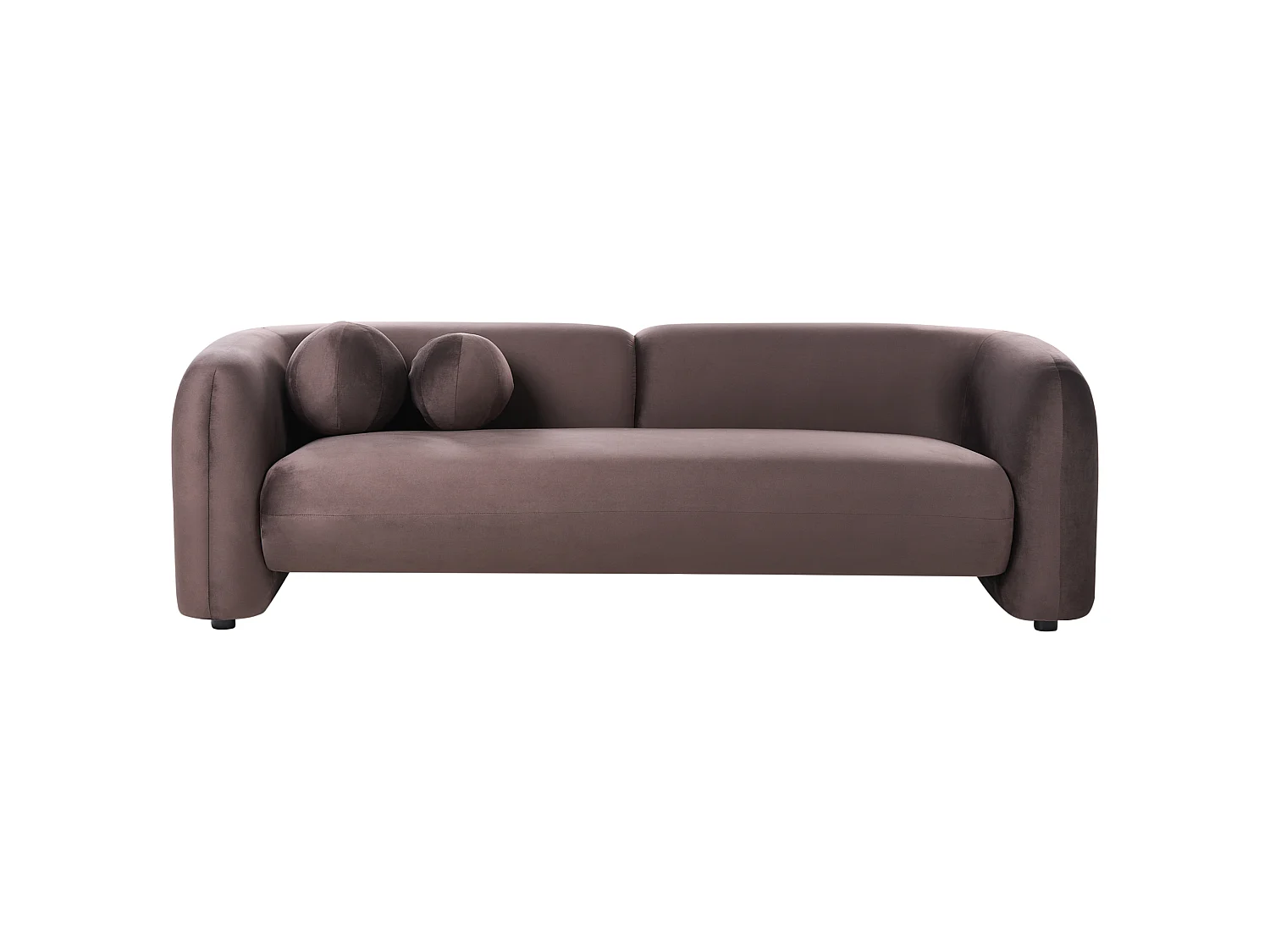 Sofa 3 Seater LEIREN Velvet Dark Brown