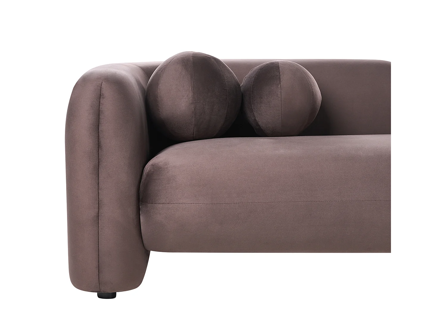 Sofa 3 Seater LEIREN Velvet Dark Brown