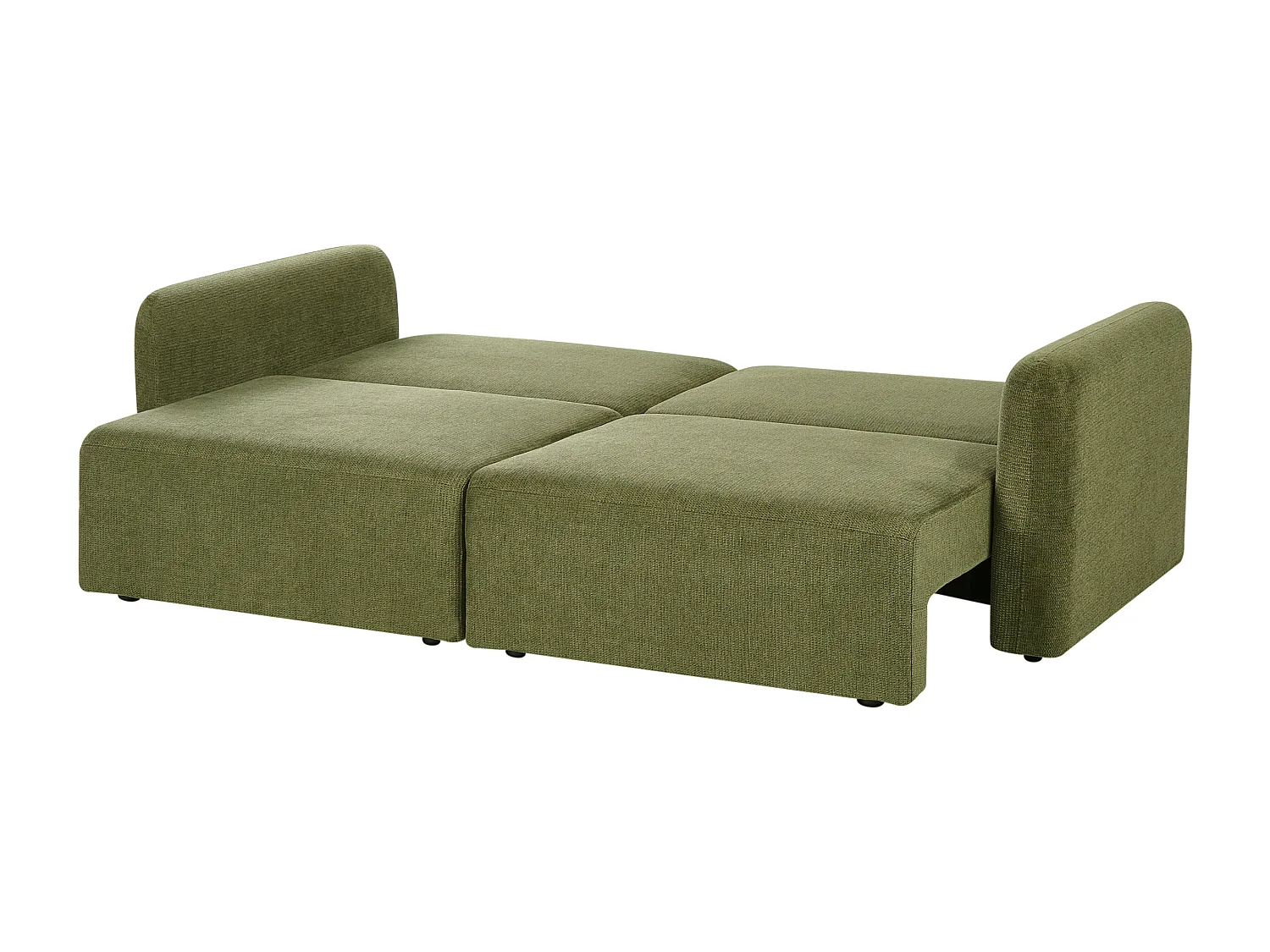 Canapé-lit 3 places VAXHOLM Tissu Vert avec rangement