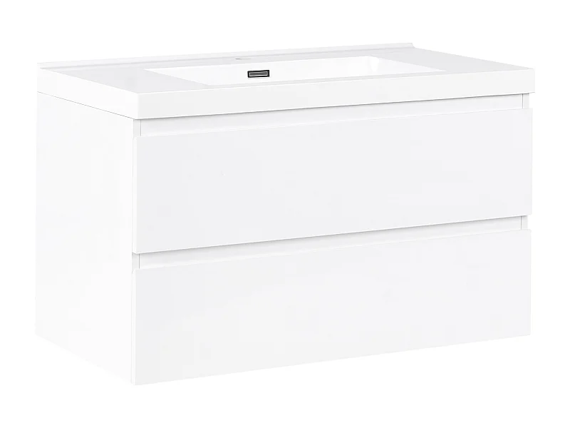 Meuble-lavabo mural avec vasque TOTA 90 cm Blanc