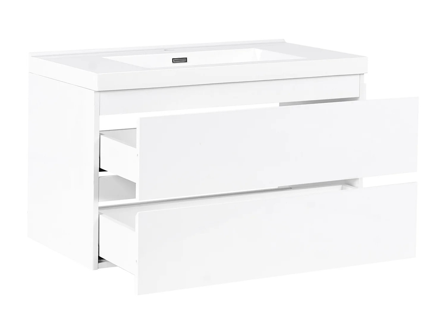 Meuble-lavabo mural avec vasque TOTA 90 cm Blanc