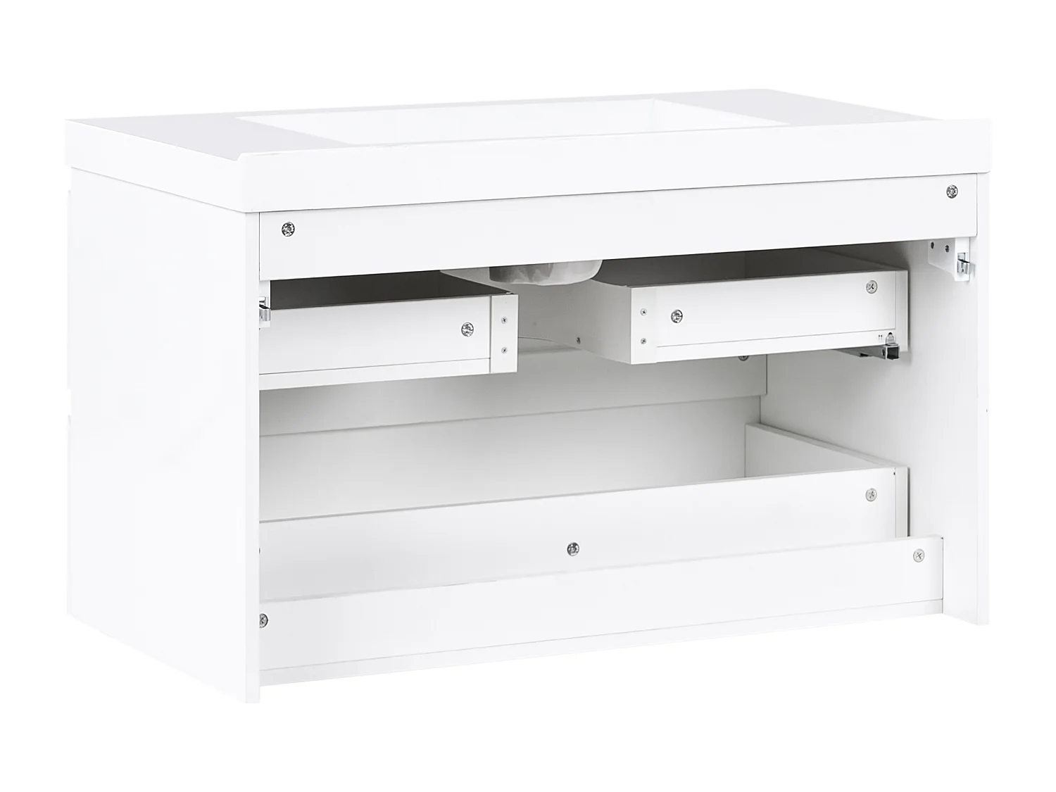 Meuble-lavabo mural avec vasque TOTA 90 cm Blanc