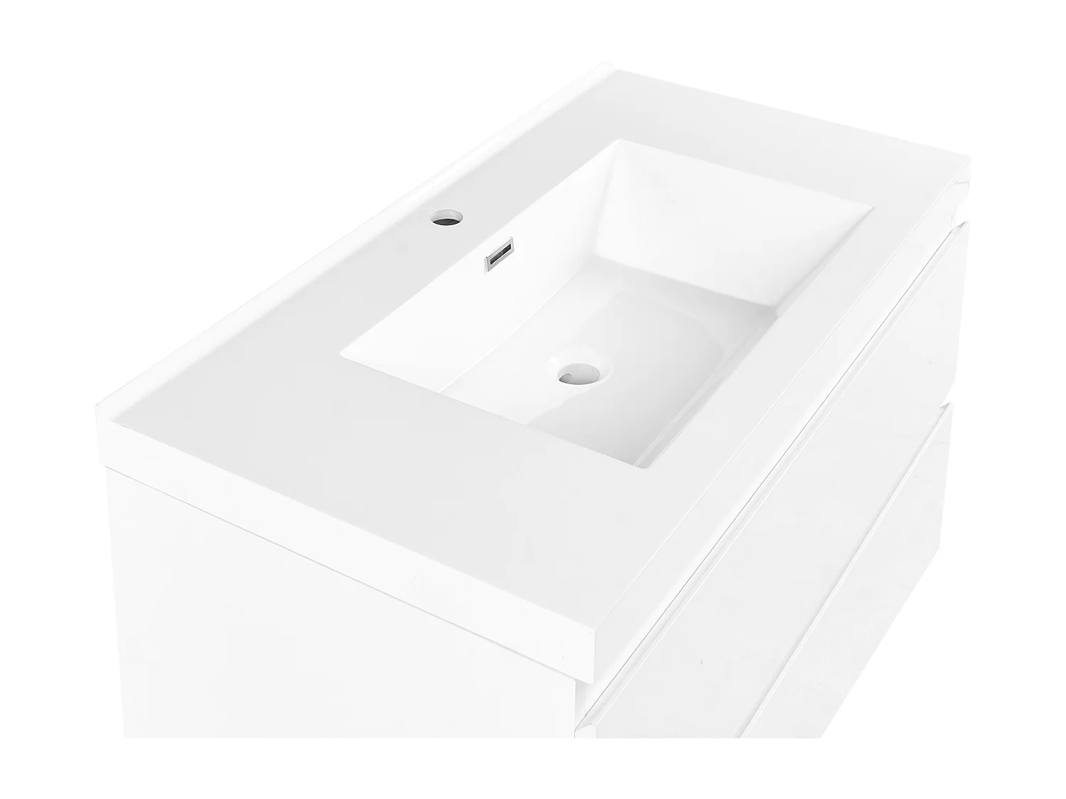 Meuble-lavabo mural avec vasque TOTA 90 cm Blanc