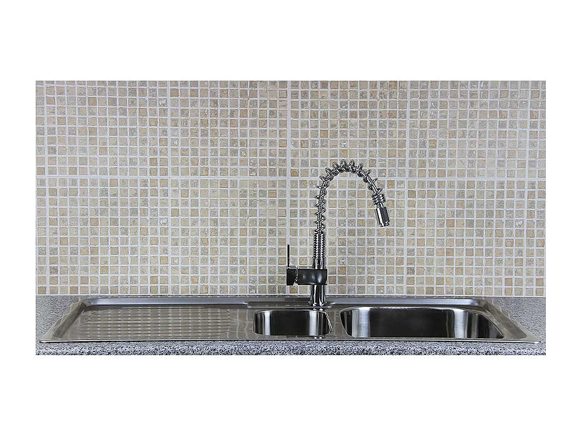 Zlewozmywak stalowy Kukoo i kran Rainbow