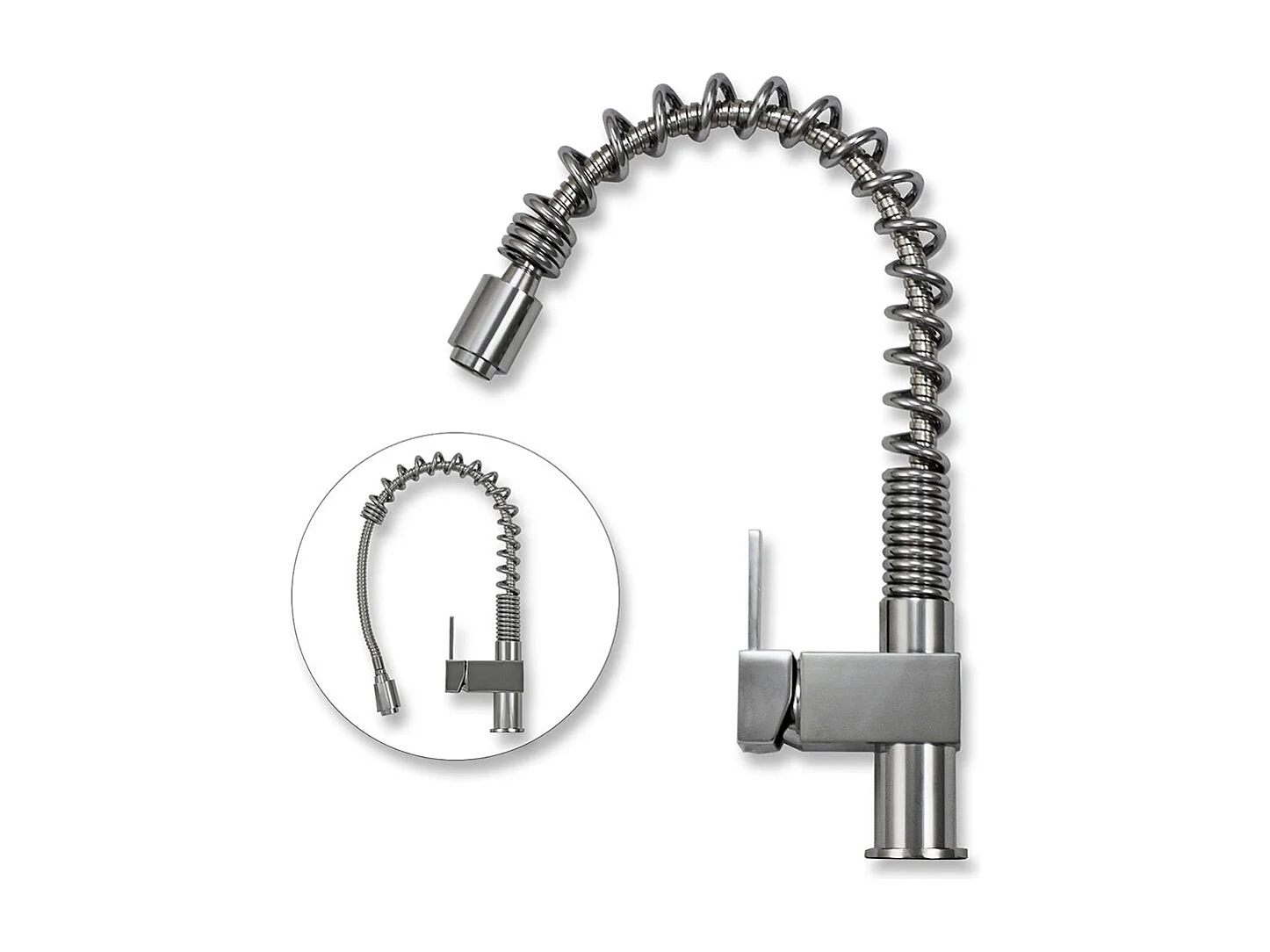 Zlewozmywak stalowy Kukoo i kran Rainbow