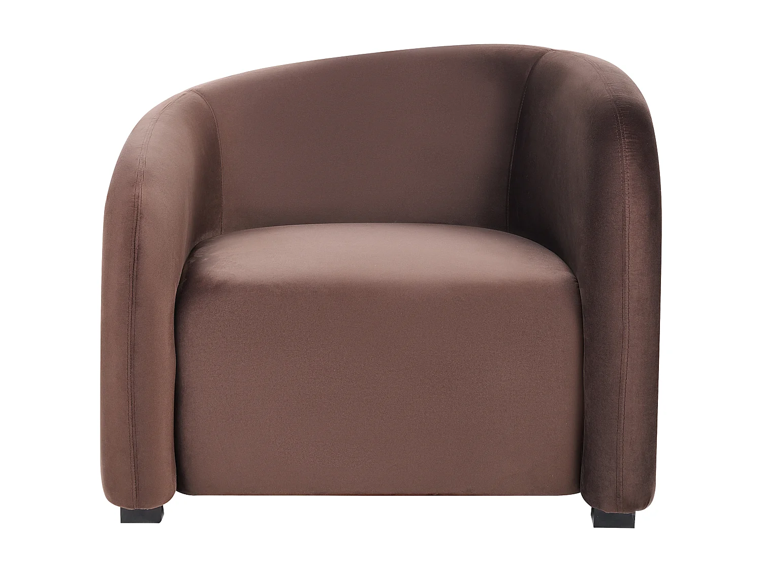 Fauteuil VELTADA Velours Marron foncé
