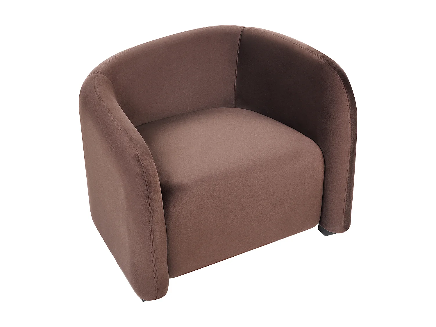 Fauteuil VELTADA Velours Marron foncé