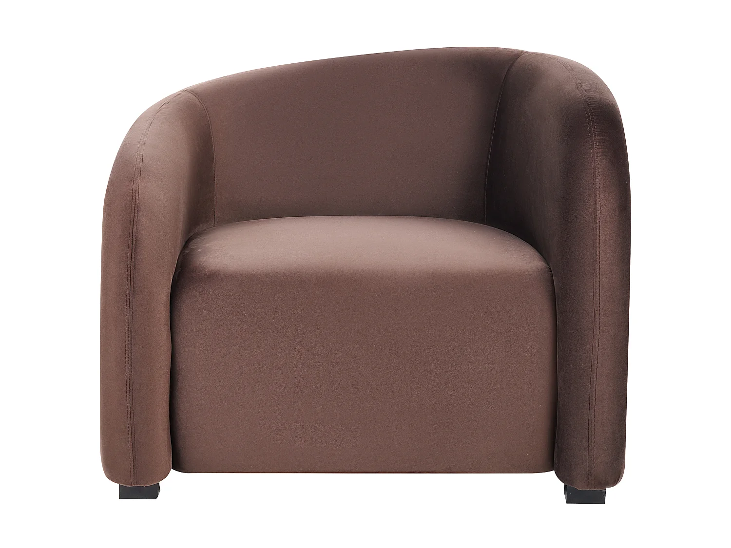 Fauteuil VELTADA Velours Marron foncé