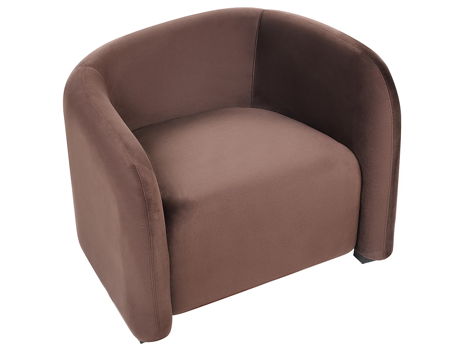 Fauteuil VELTADA Velours Marron foncé