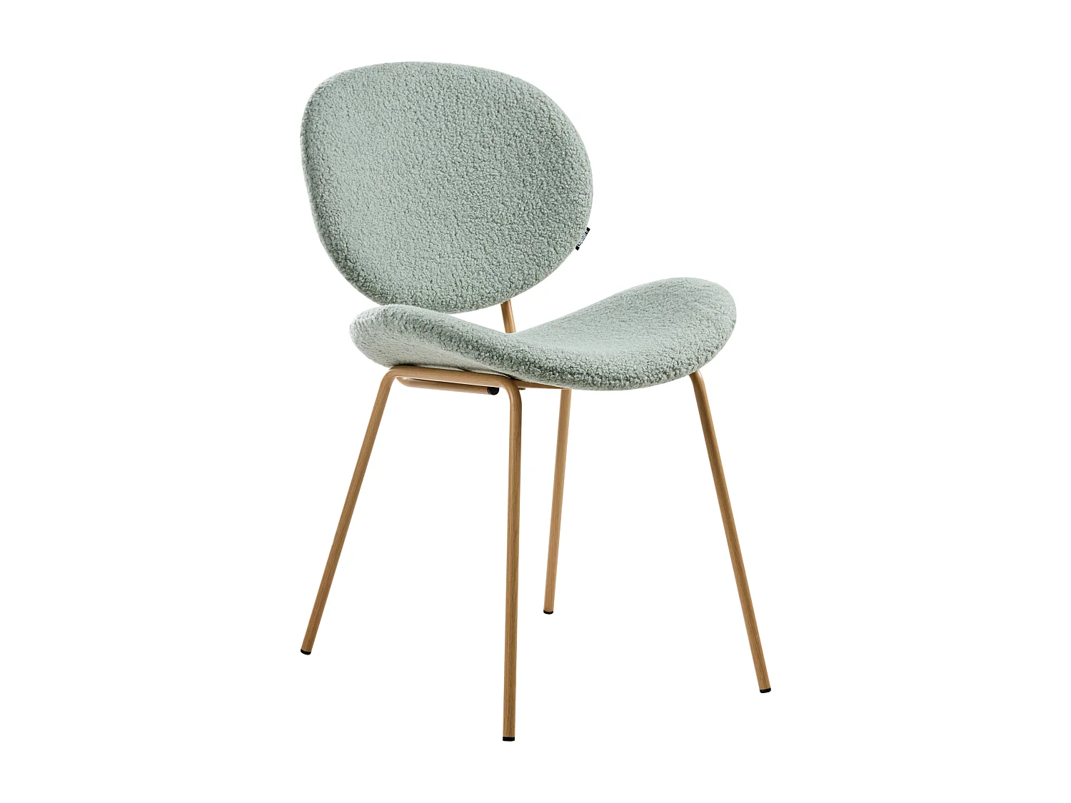 Lot de 2 chaises de salle à manger LUANA Bouclé Vert clair