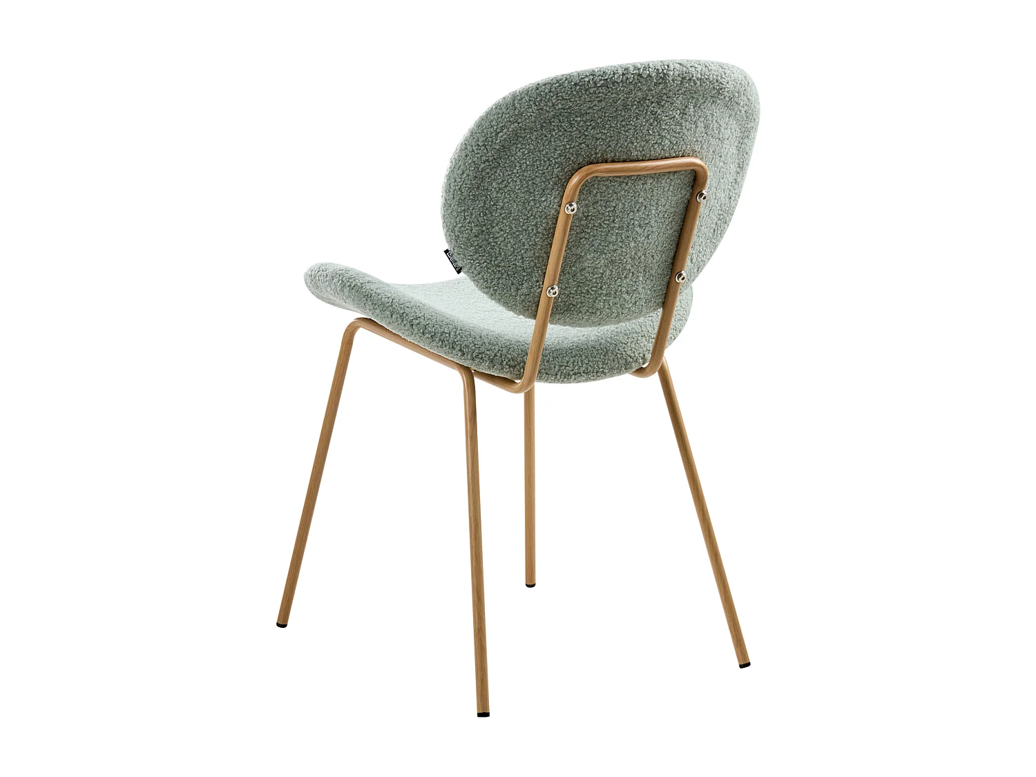 Lot de 2 chaises de salle à manger LUANA Bouclé Vert clair