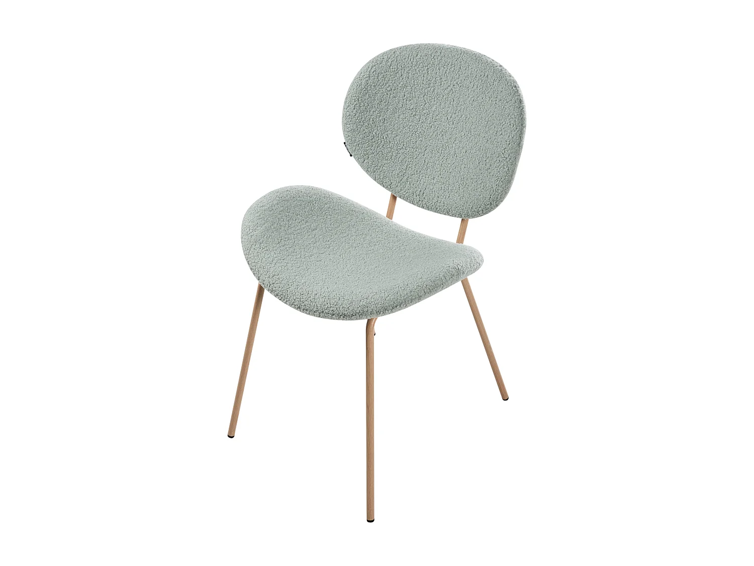 Lot de 2 chaises de salle à manger LUANA Bouclé Vert clair