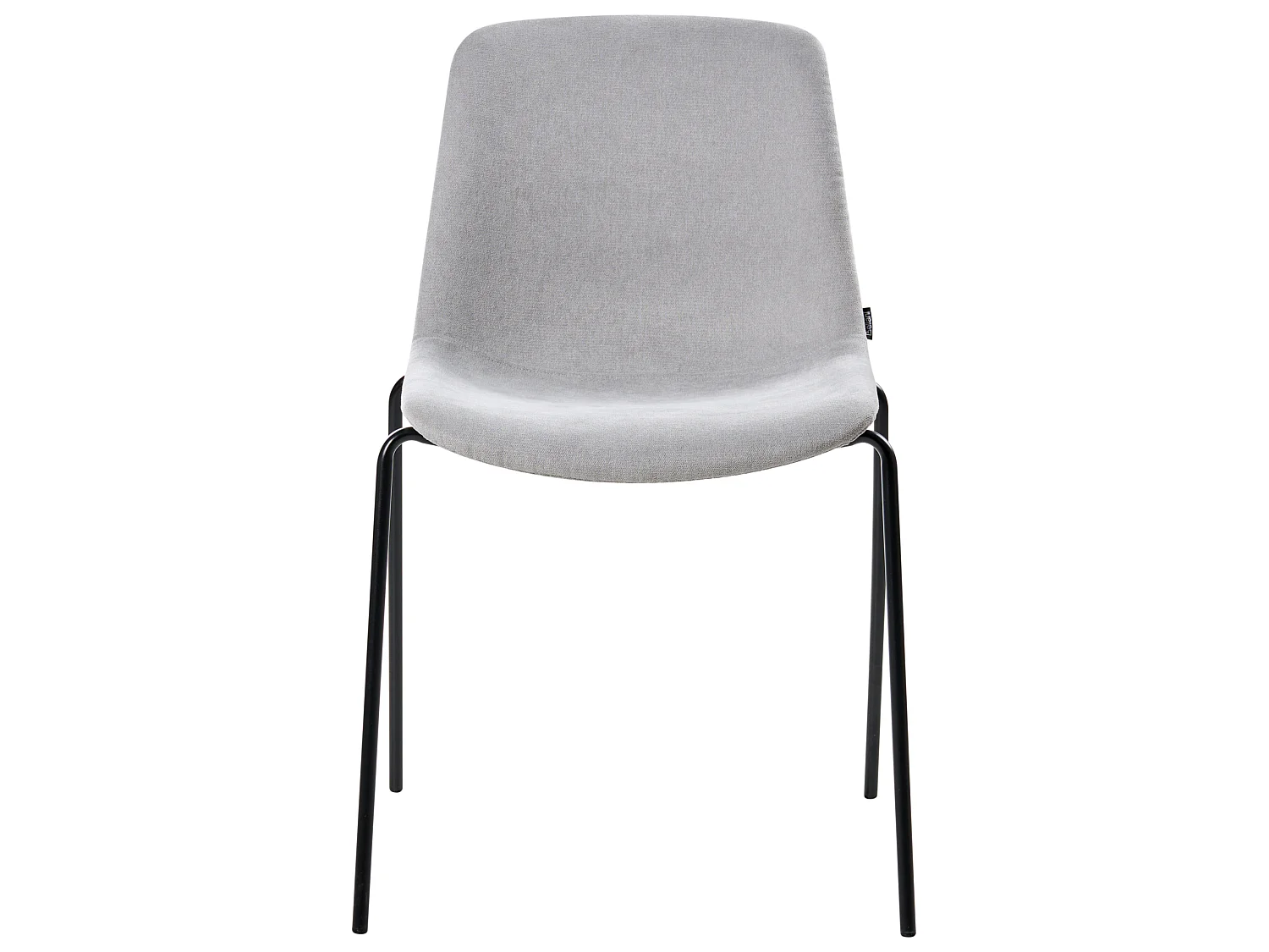 Set of 4 Dining Chairs TILLER Fabric Grey