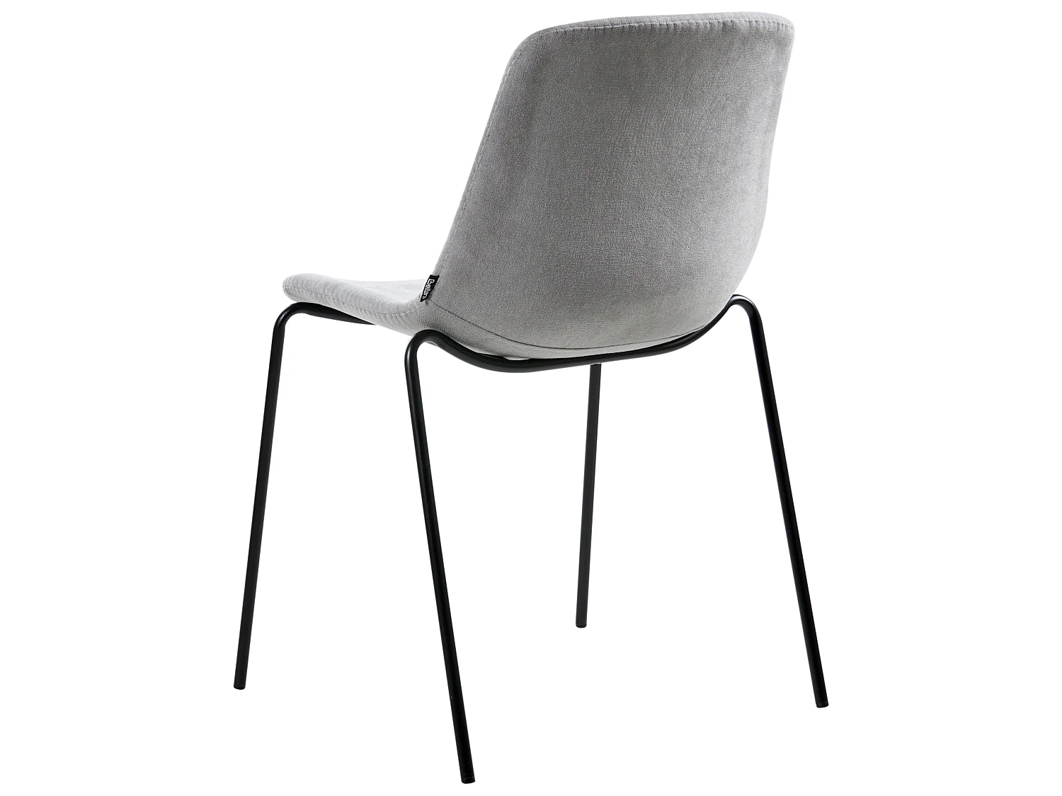Set of 4 Dining Chairs TILLER Fabric Grey