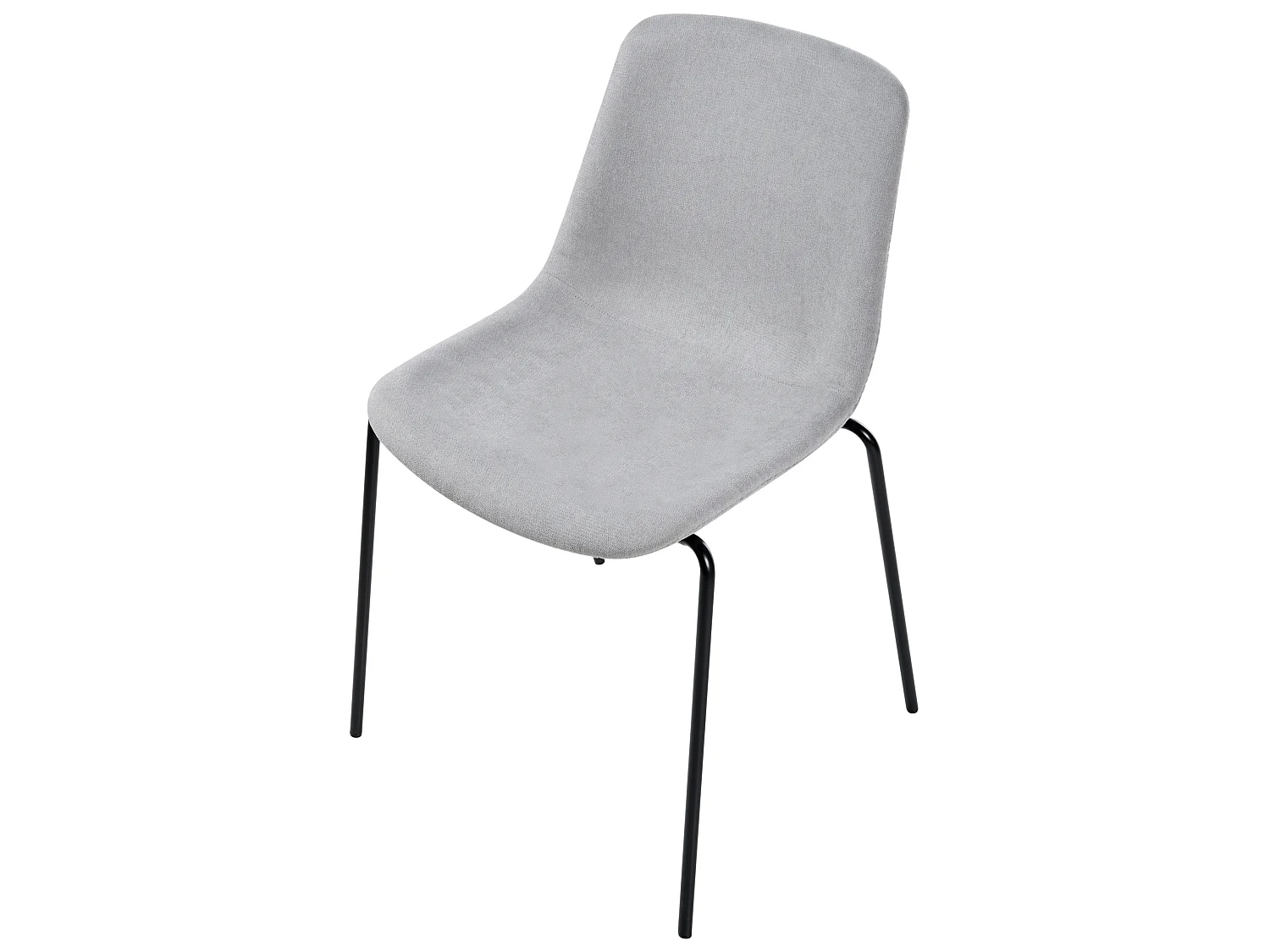 Set of 4 Dining Chairs TILLER Fabric Grey
