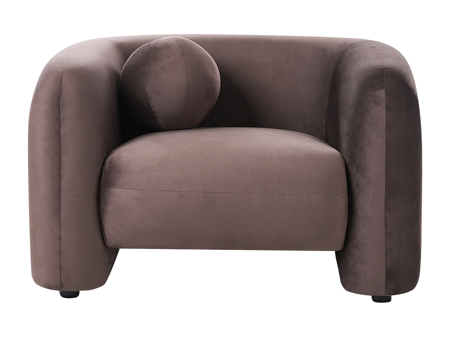 Fauteuil LEIREN Velours Marron foncé