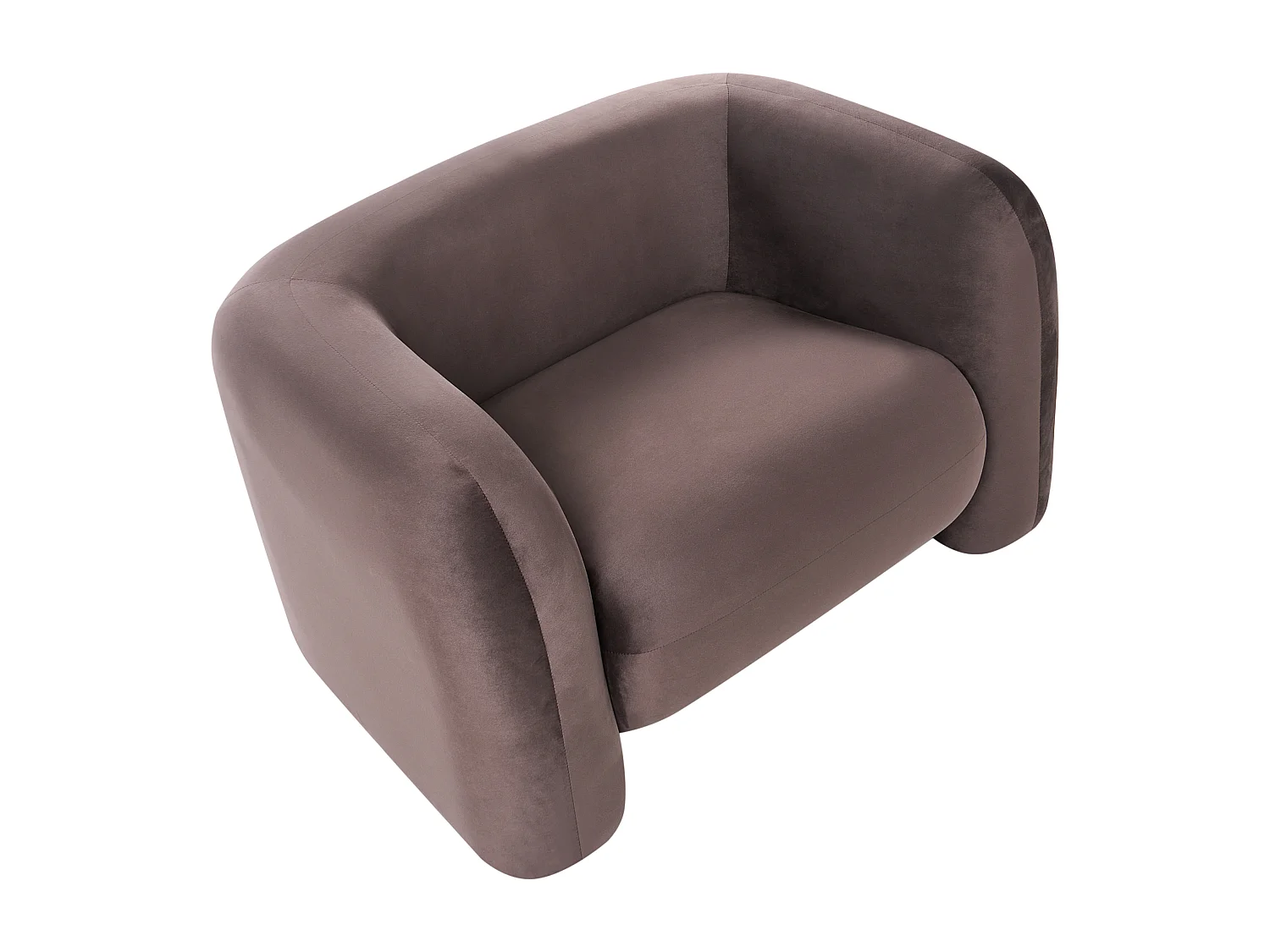 Fauteuil LEIREN Velours Marron foncé