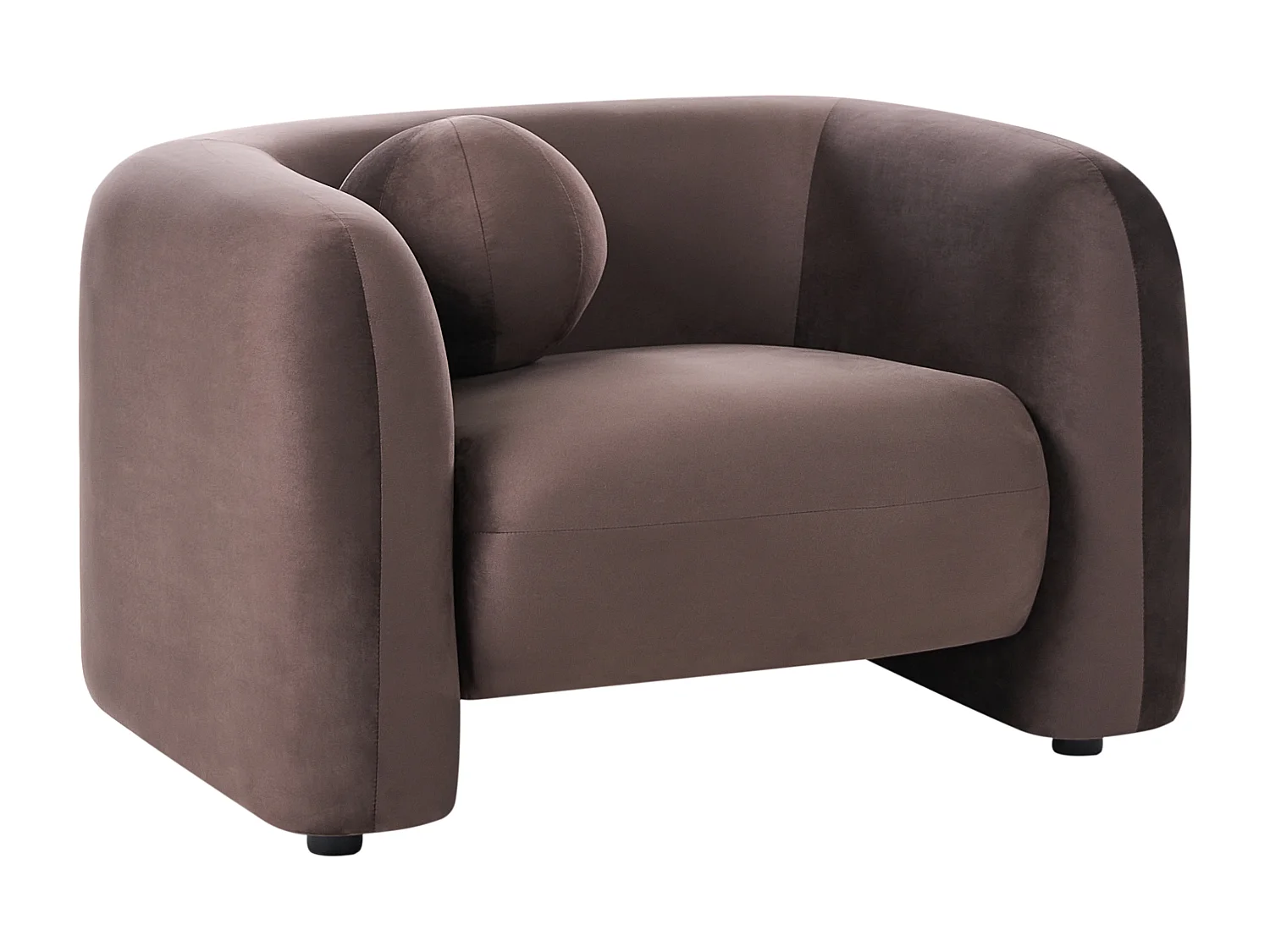Fauteuil LEIREN Velours Marron foncé