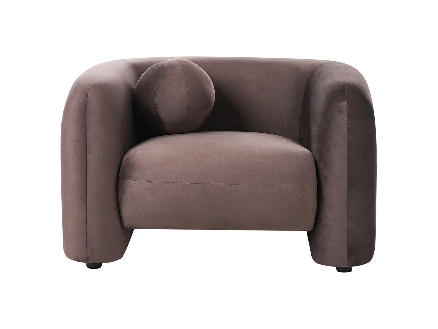 Fauteuil LEIREN Velours Marron foncé