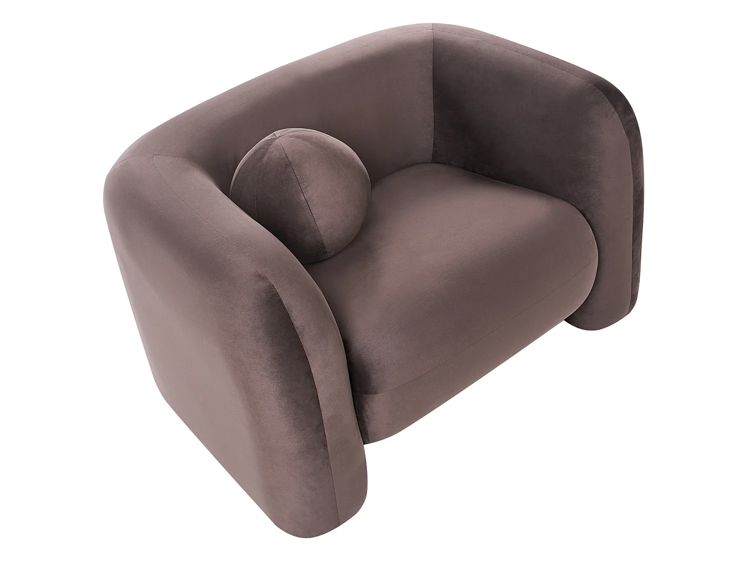 Fauteuil LEIREN Velours Marron foncé