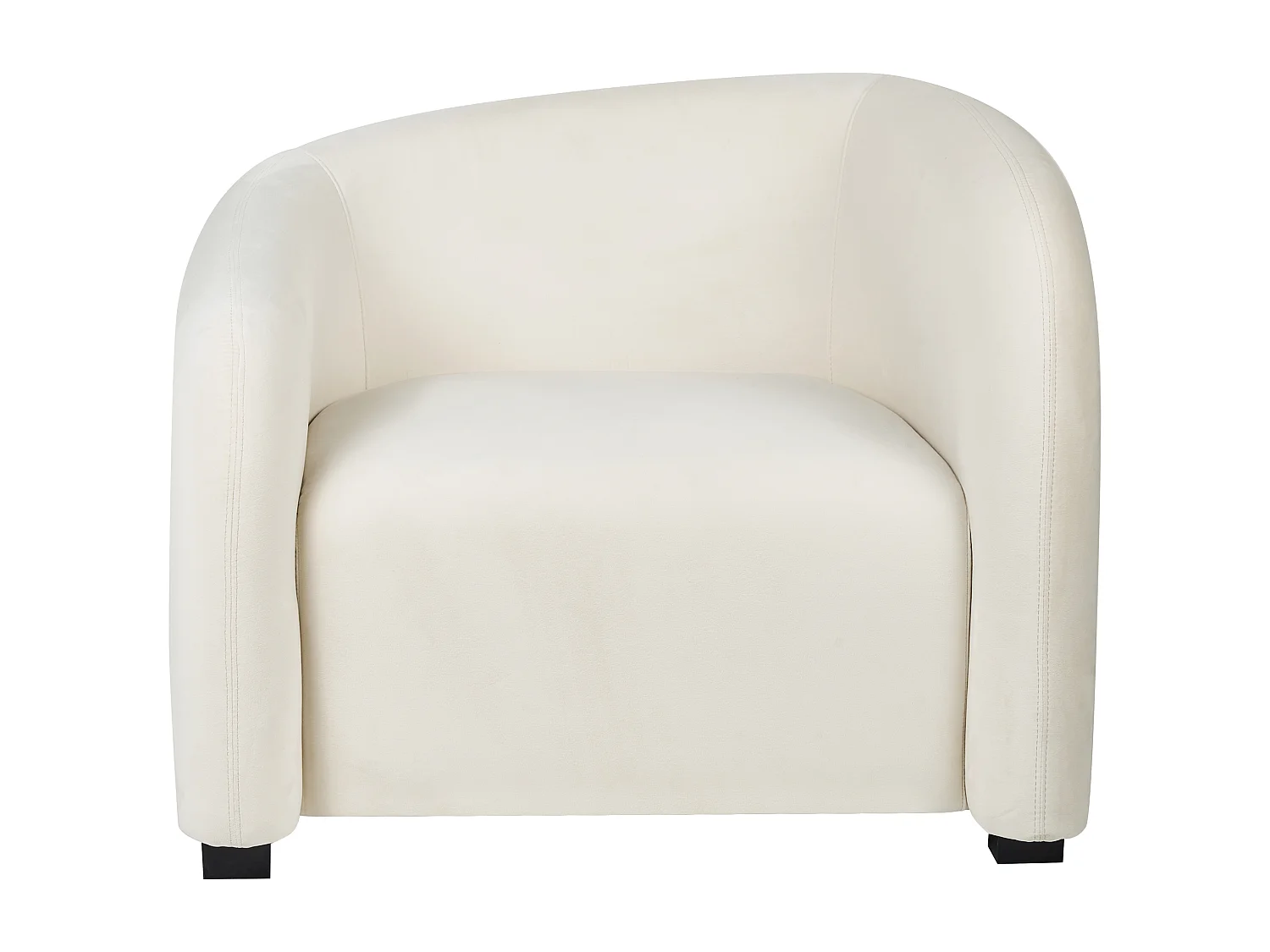 Fauteuil VELTADA Velours Blanc cassé