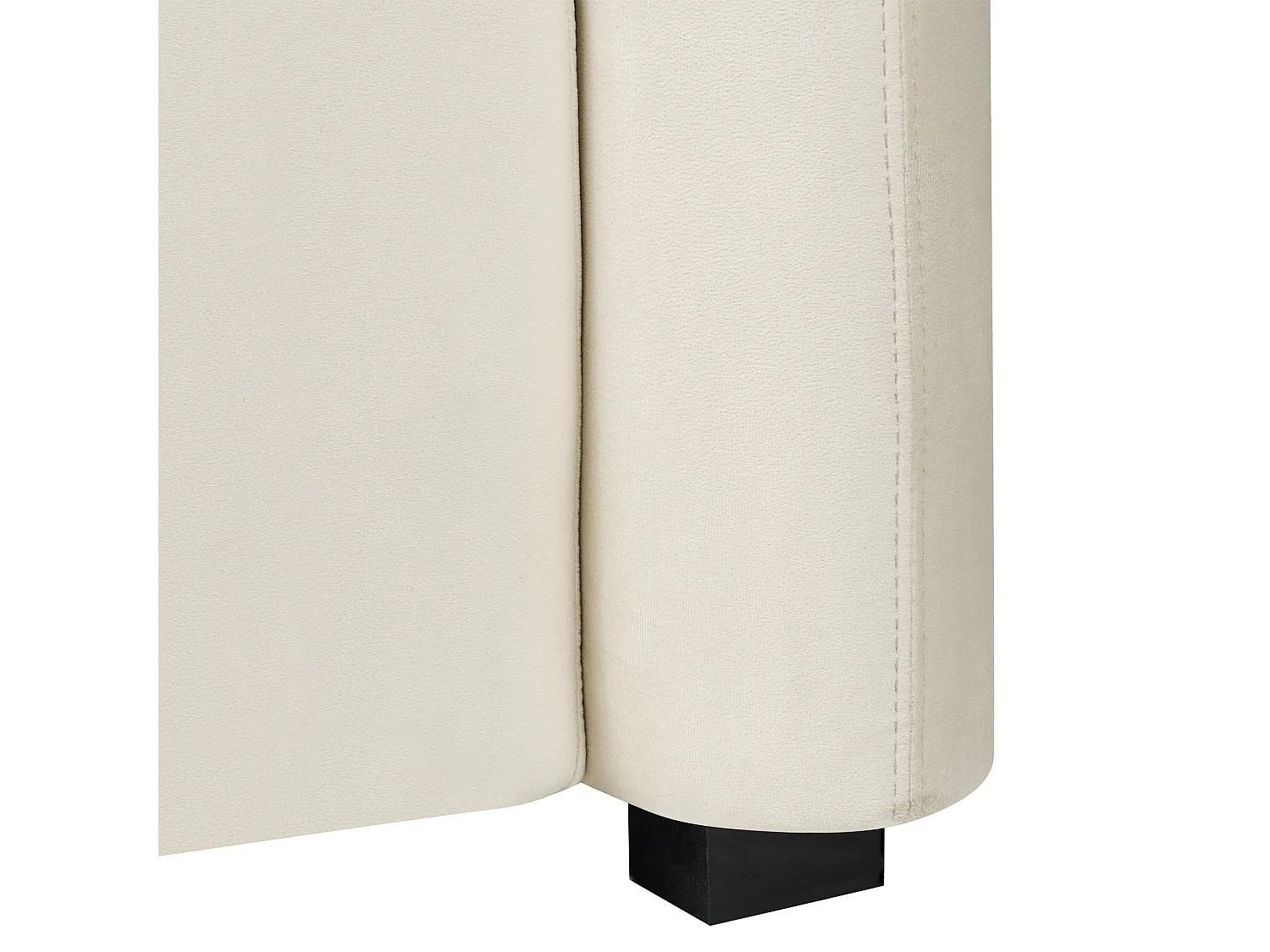 Fauteuil VELTADA Velours Blanc cassé