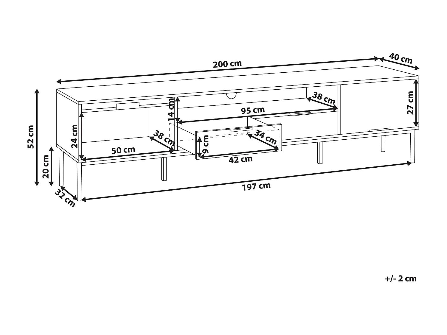 Meuble TV LEDUC Blanc