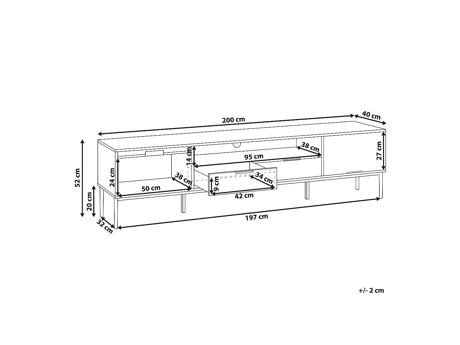 TV Stand LEDUC White