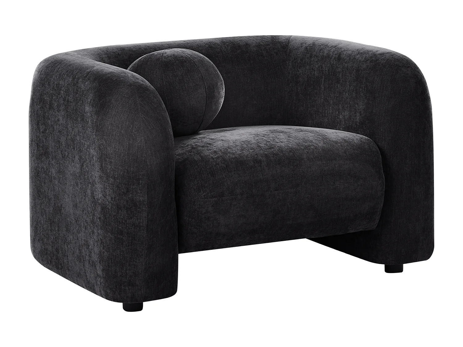 Fauteuil LEIREN Tissu chenille Noir