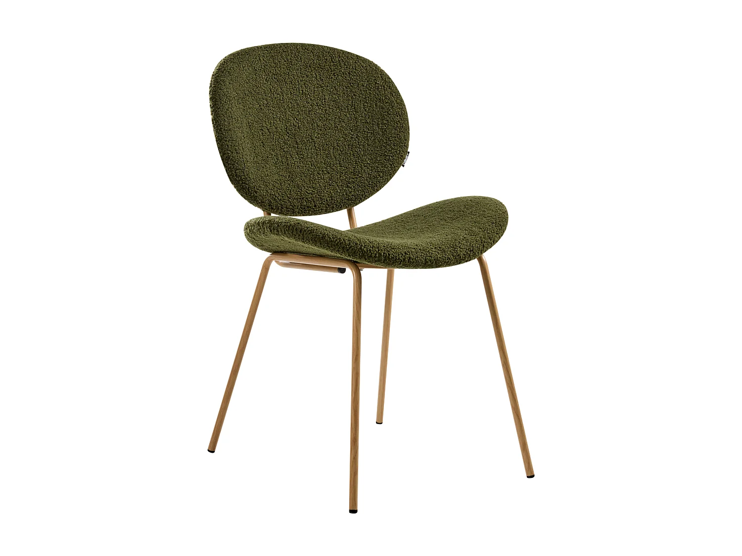 Lot de 2 chaises de salle à manger LUANA Bouclé Vert foncé