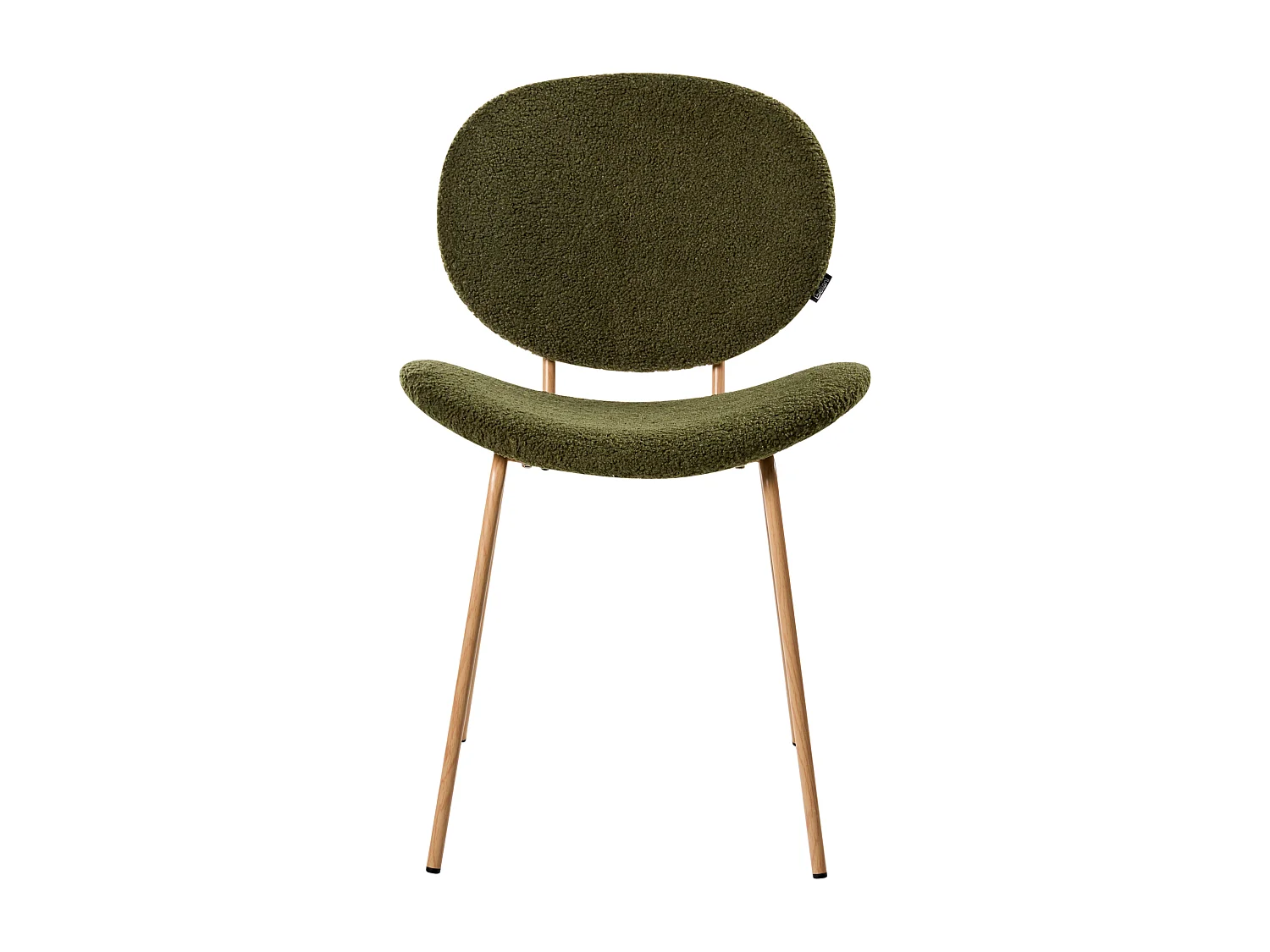 Lot de 2 chaises de salle à manger LUANA Bouclé Vert foncé
