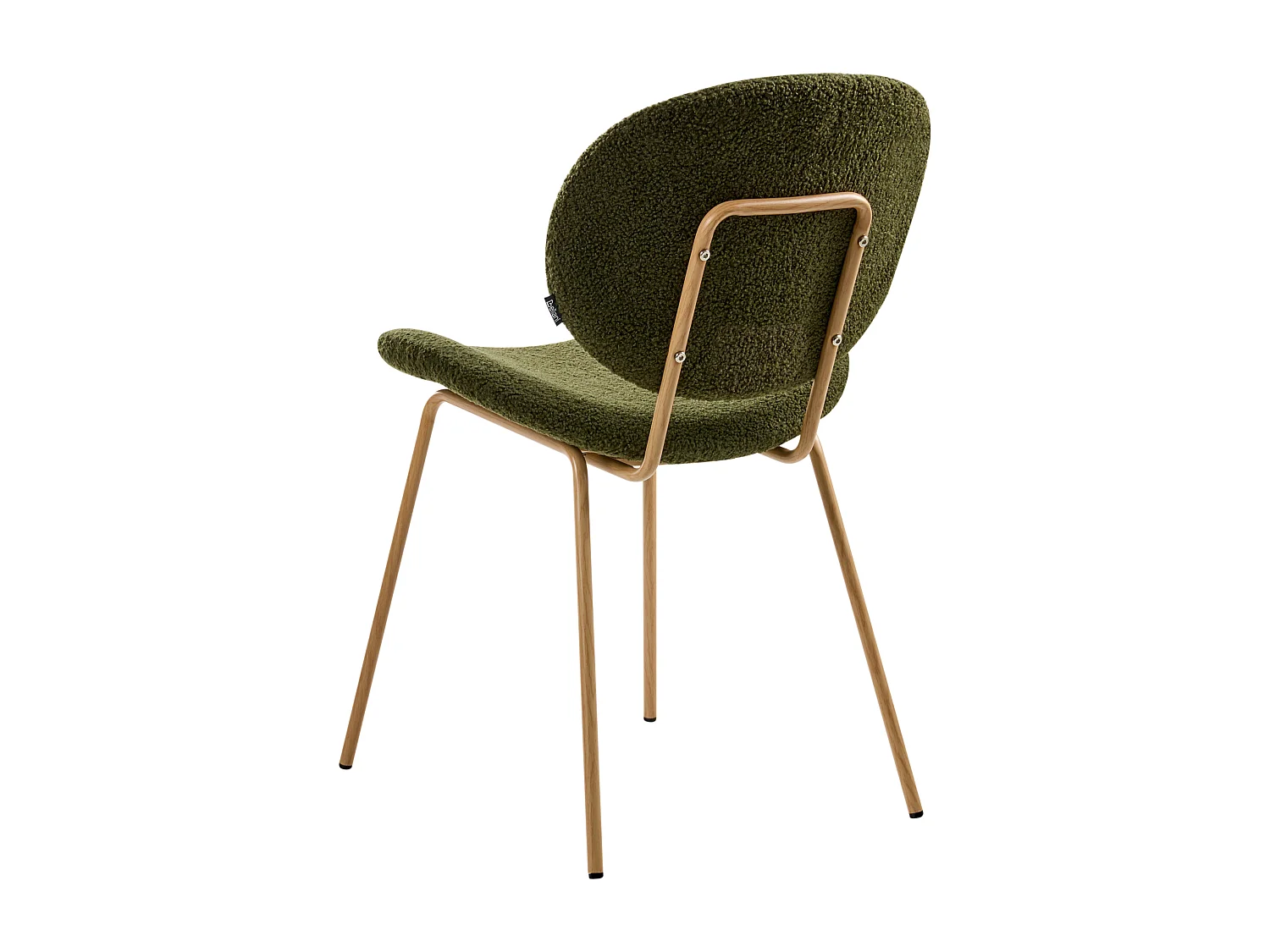 Lot de 2 chaises de salle à manger LUANA Bouclé Vert foncé